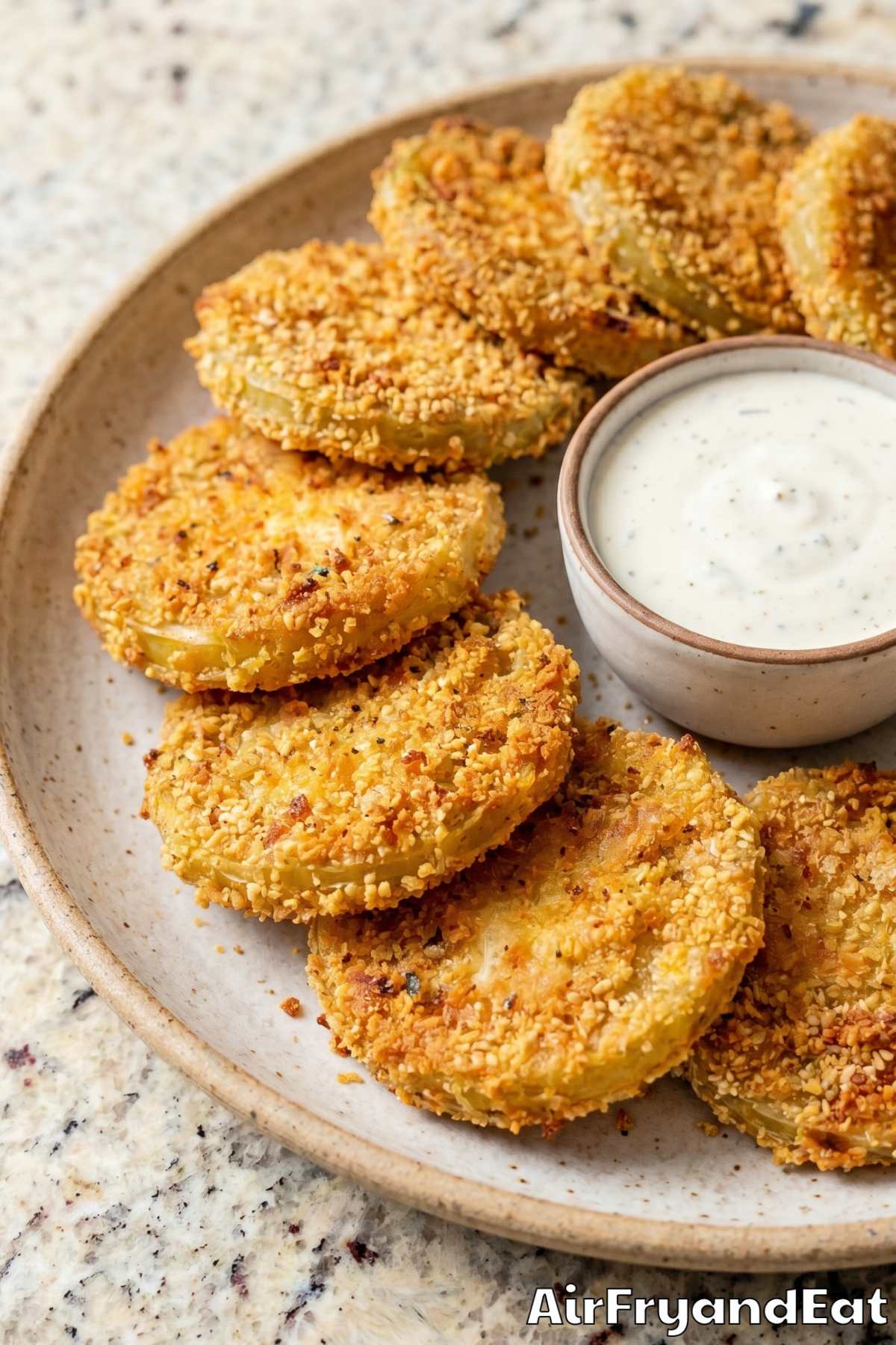 Easy air fryer fried green tomatoes