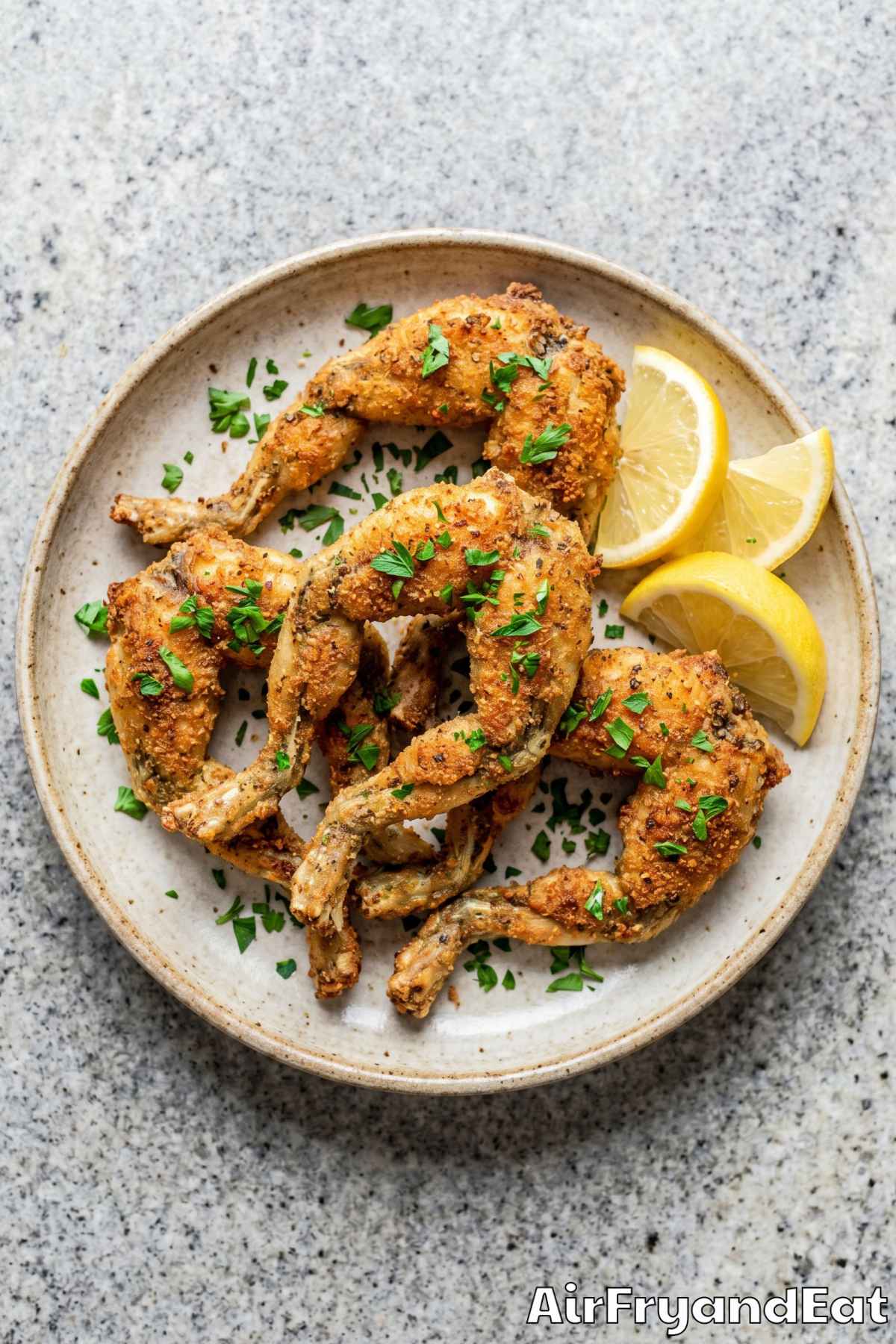 Flavorful air fryer frog legs dinner