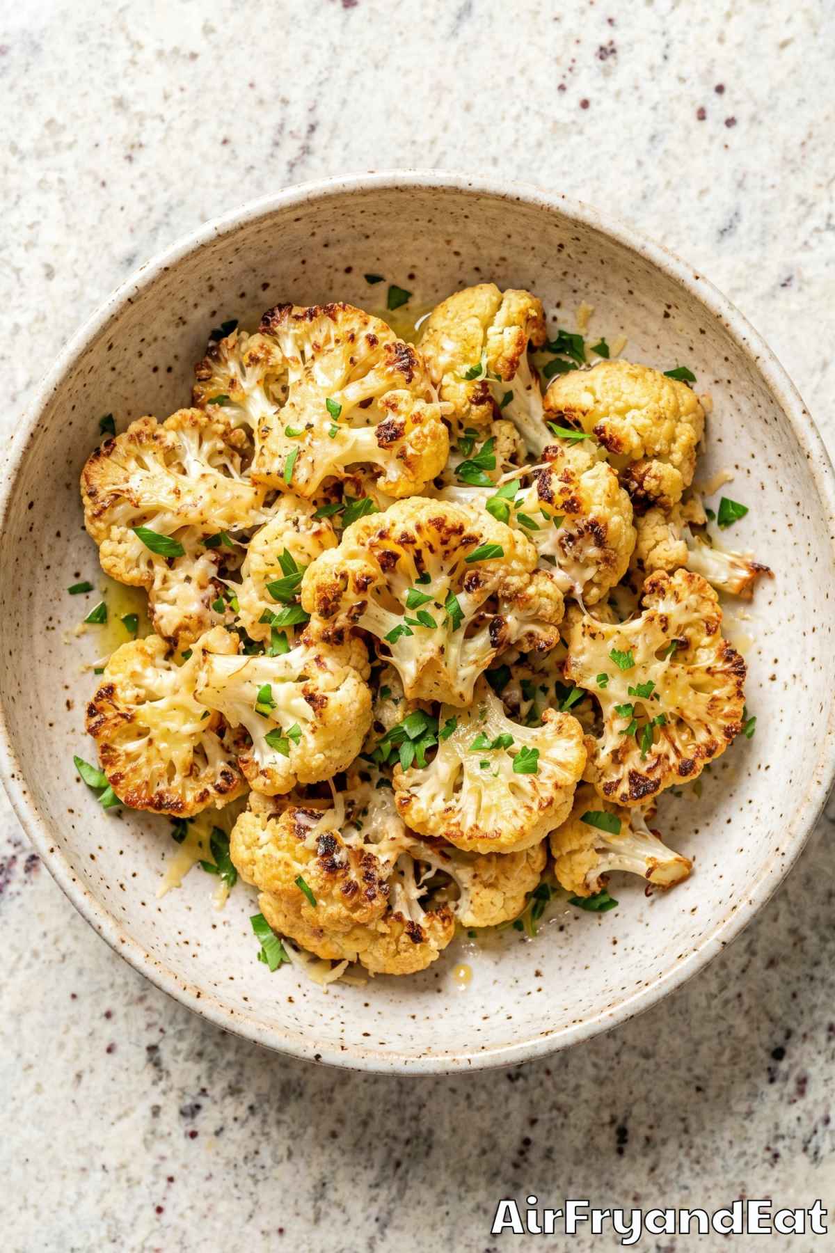Tender air fryer frozen cauliflower florets