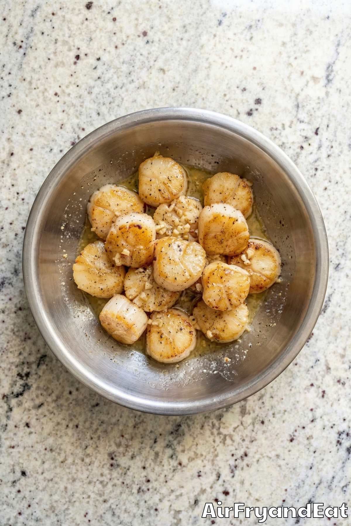Air Fryer Garlic Butter Scallops Step 3