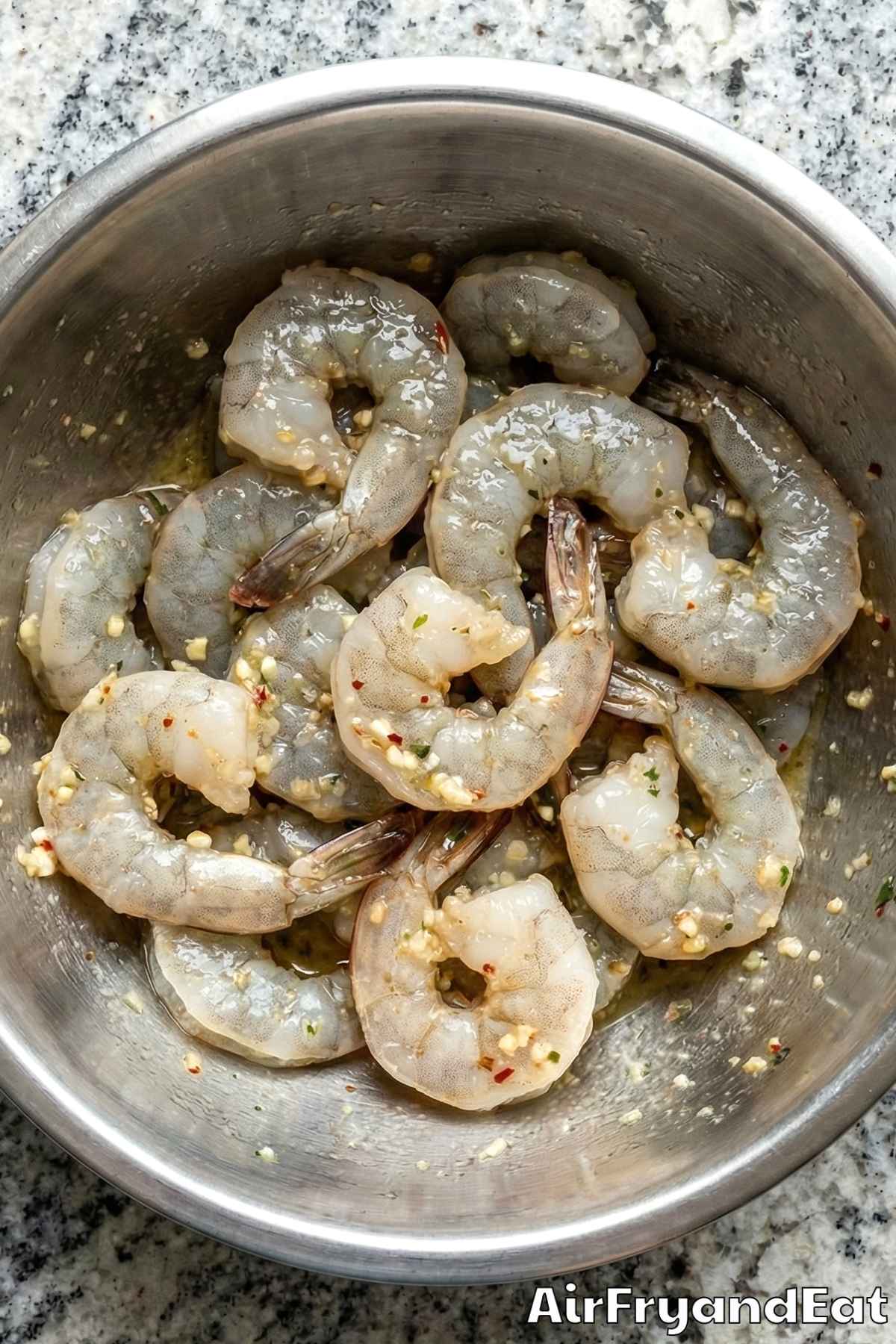 Air Fryer Garlic Butter Shrimp Scampi Step 3
