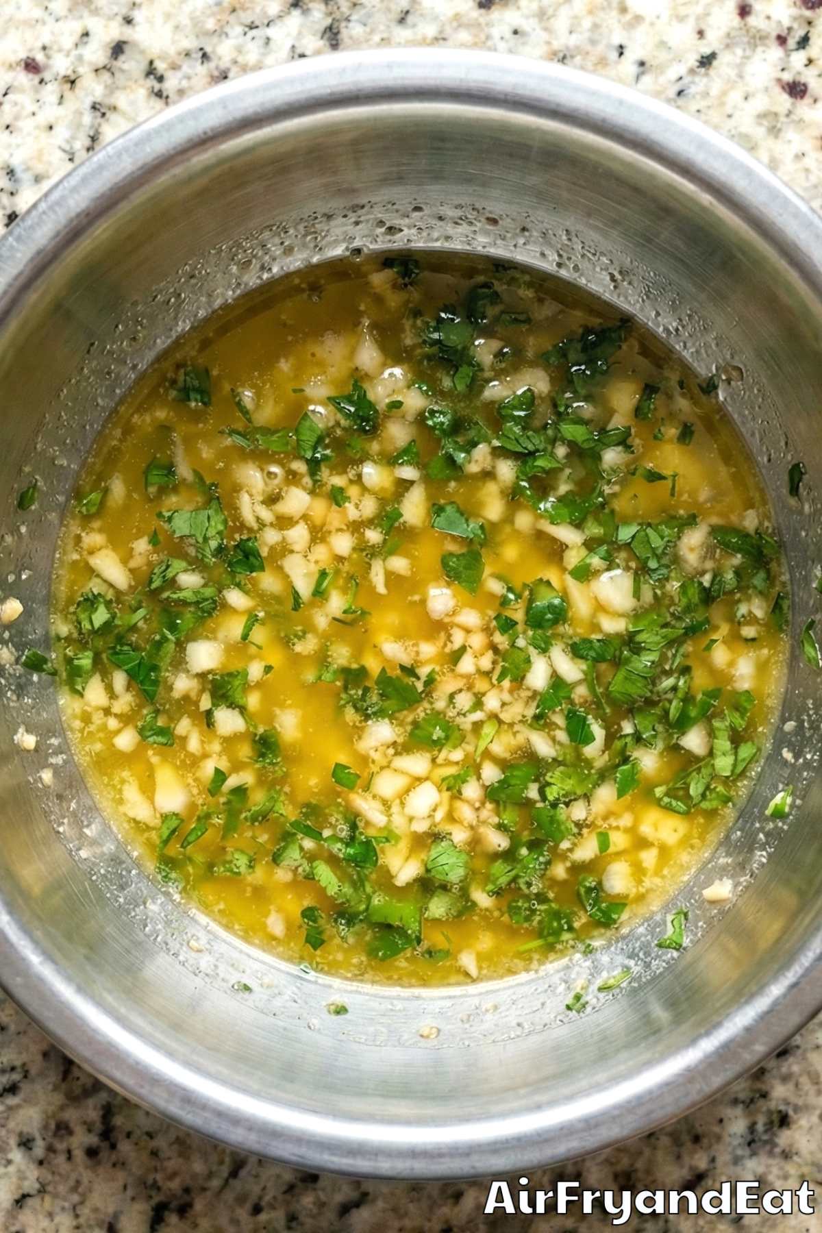 Air Fryer Garlic Butter Steak & Mushrooms Step 4
