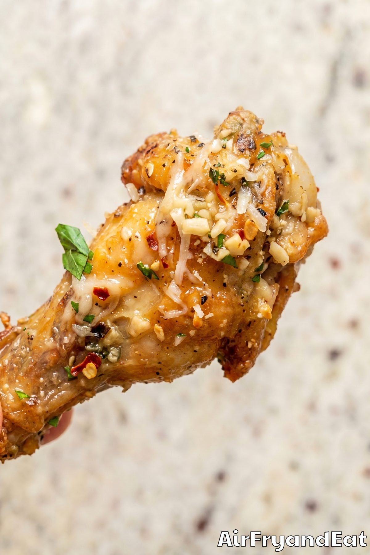 Juicy air fryer garlic parmesan chicken wings