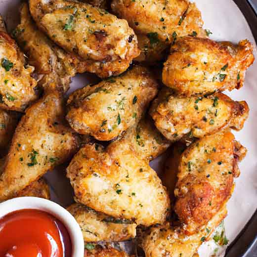 Air Fryer Garlic Parmesan Chicken Wings | AirFryAndEat