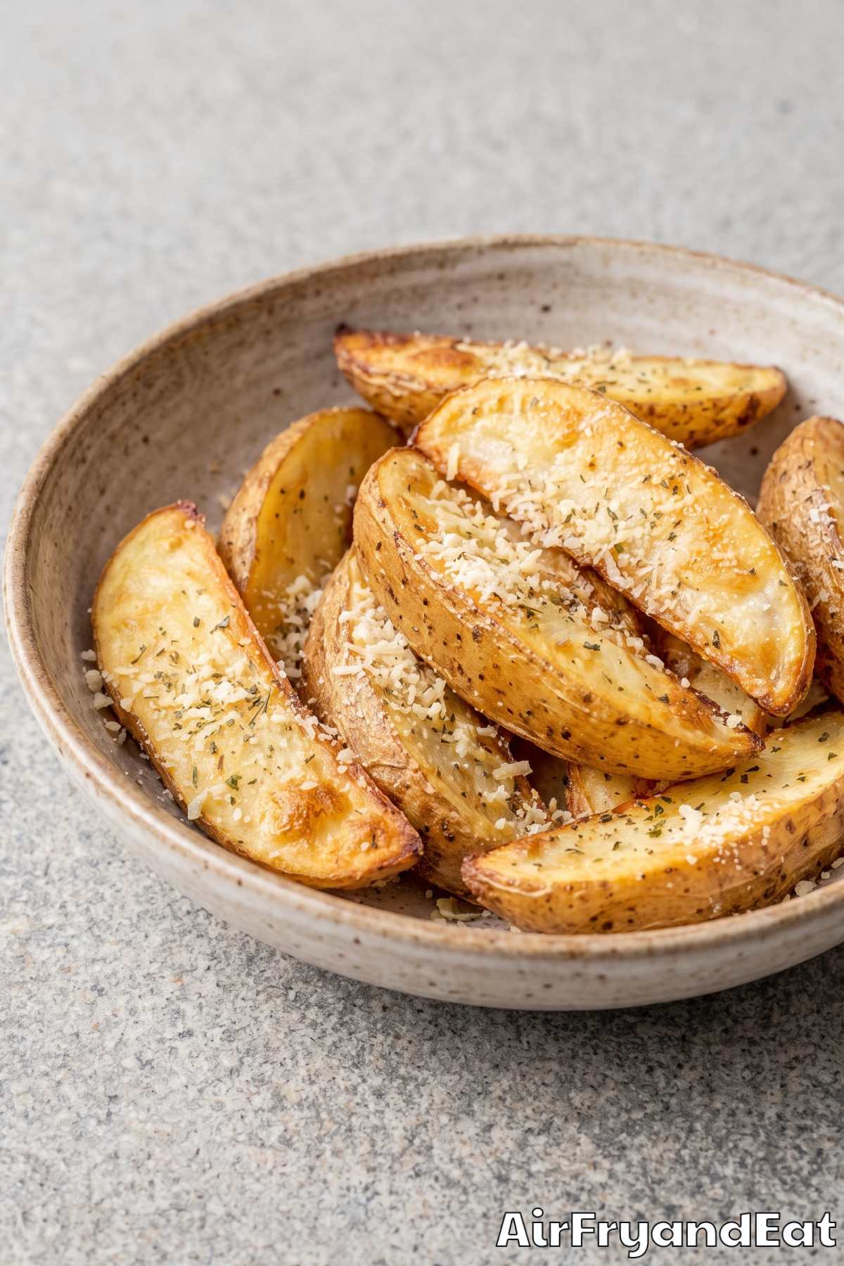 Savory garlic parmesan wedges