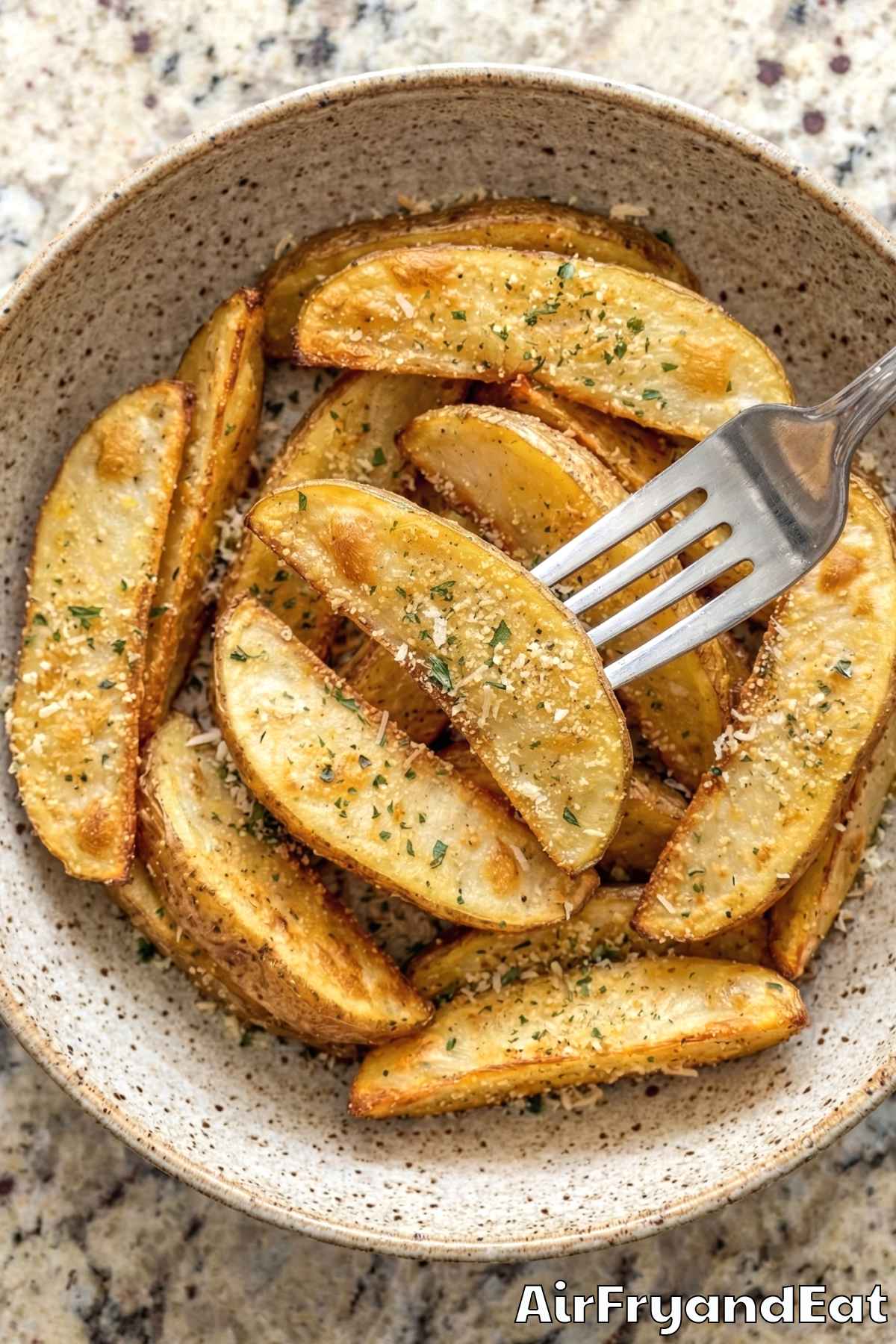 Irresistible air fryer garlic parmesan wedges