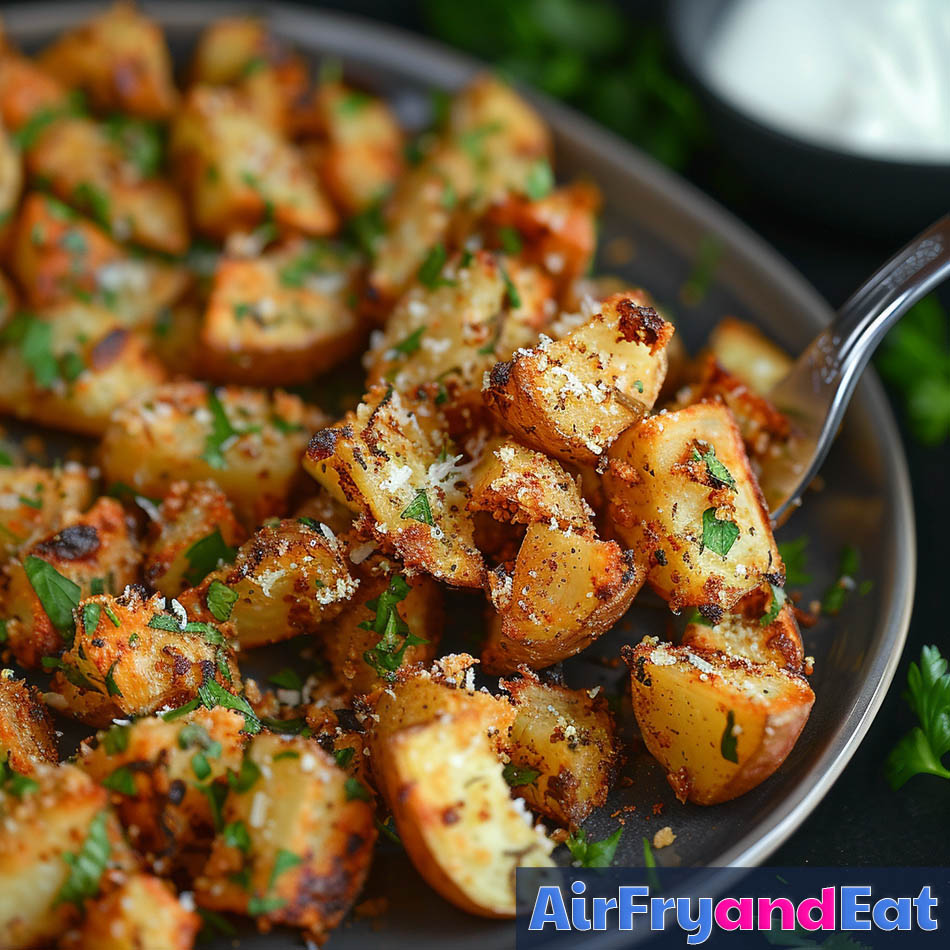 air fryer garlic parmesan potatoes 