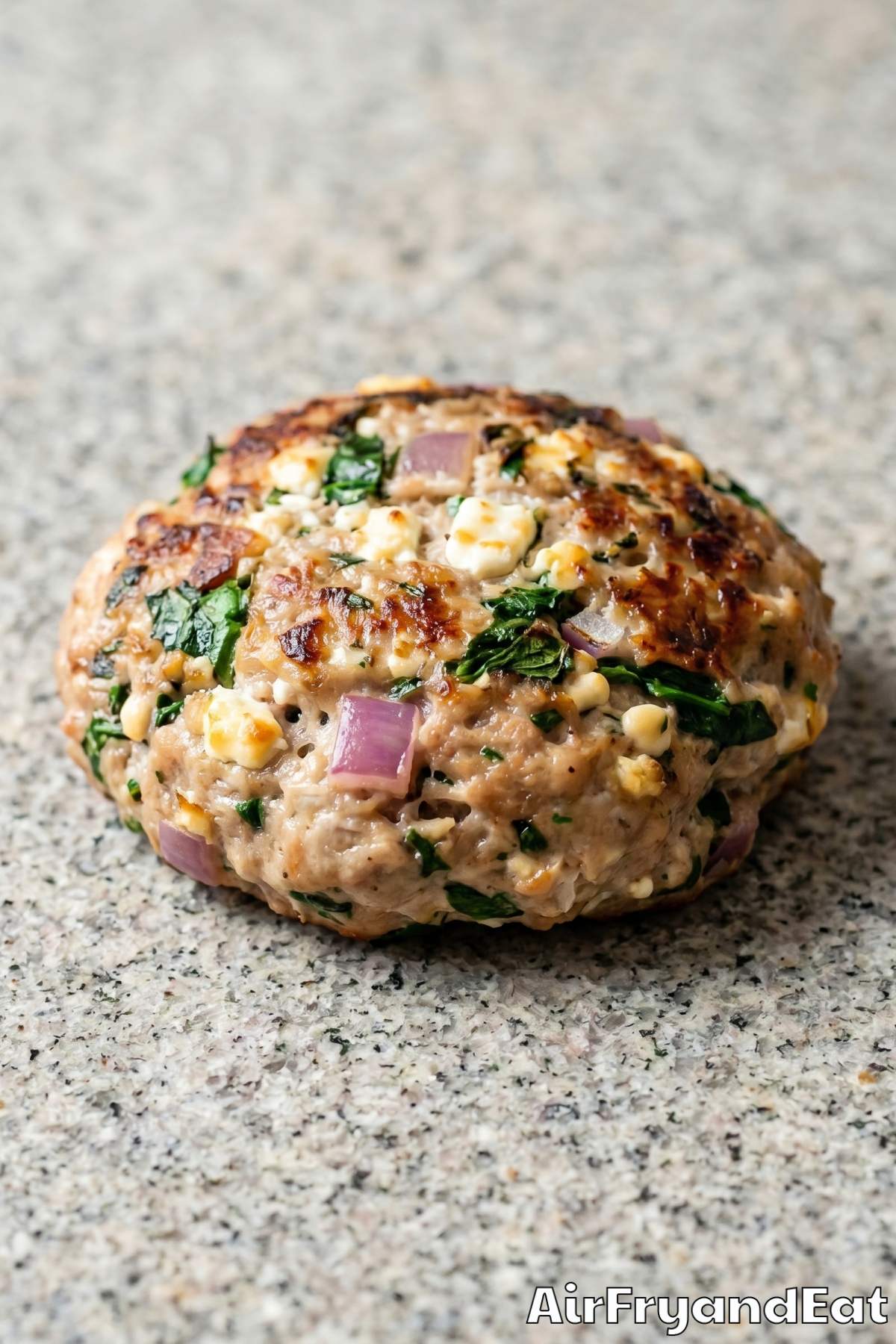 golden air fryer greek turkey patties