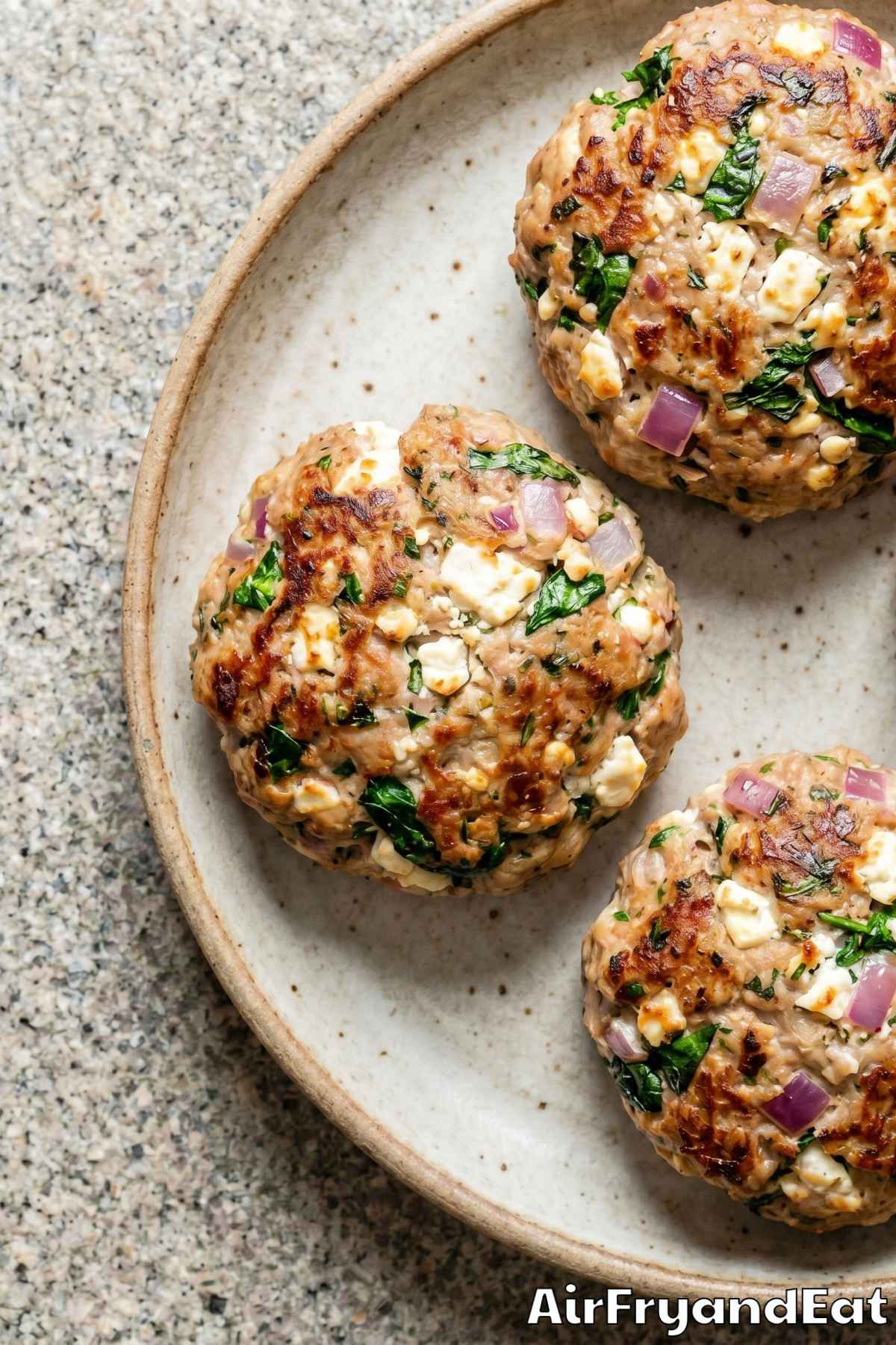 flavorful greek turkey burgers air fried