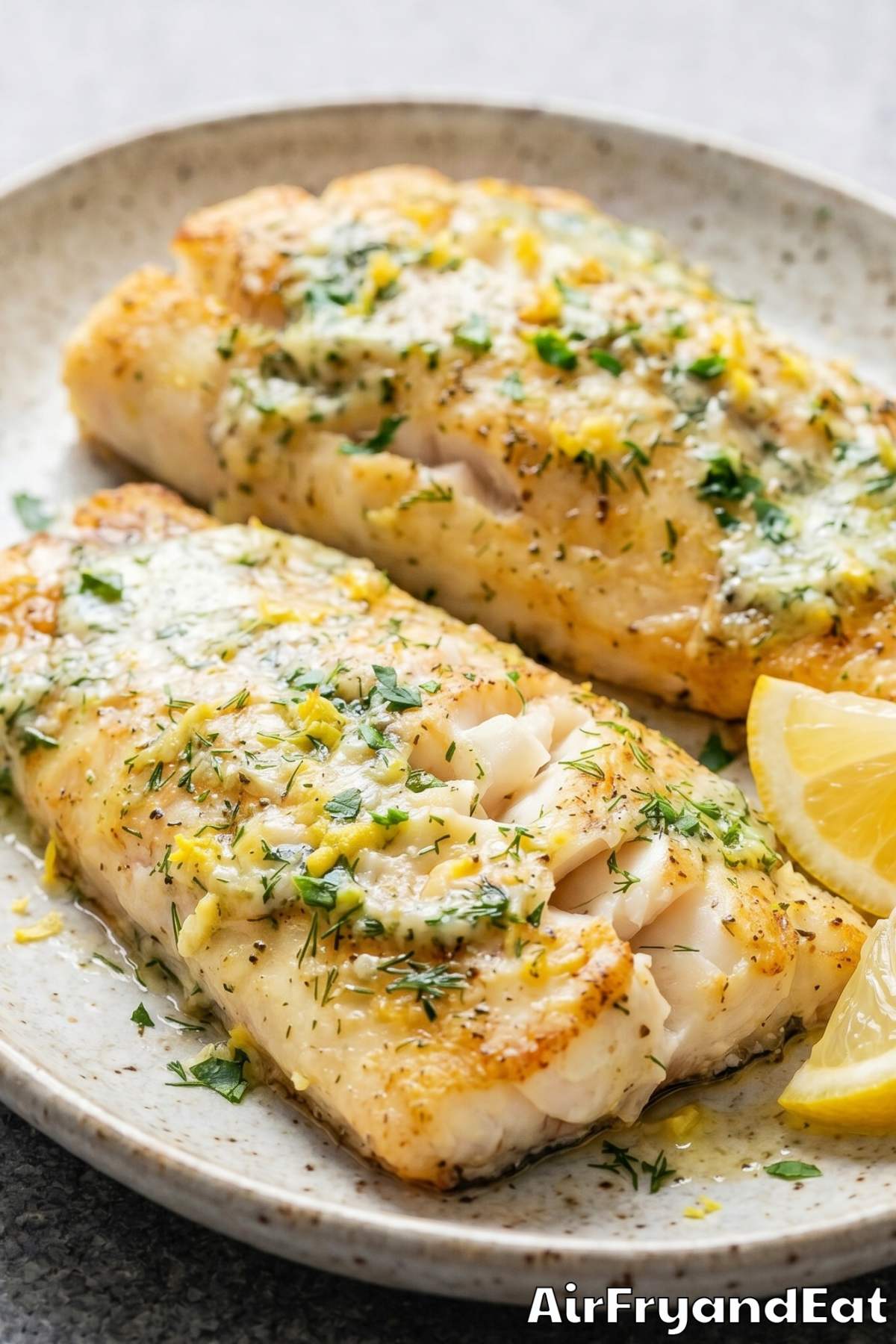 Savory air fryer halibut recipe