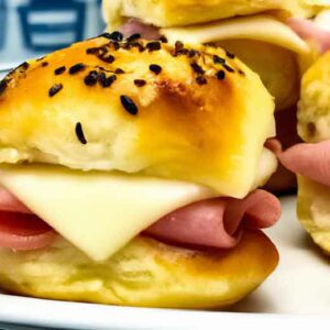 air fryer ham and cheese sliders