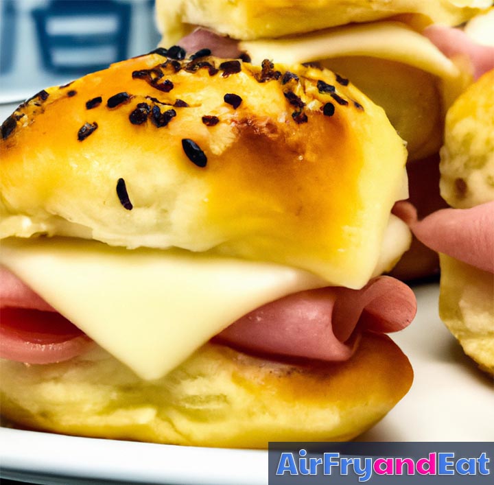 air fryer ham and cheese sliders