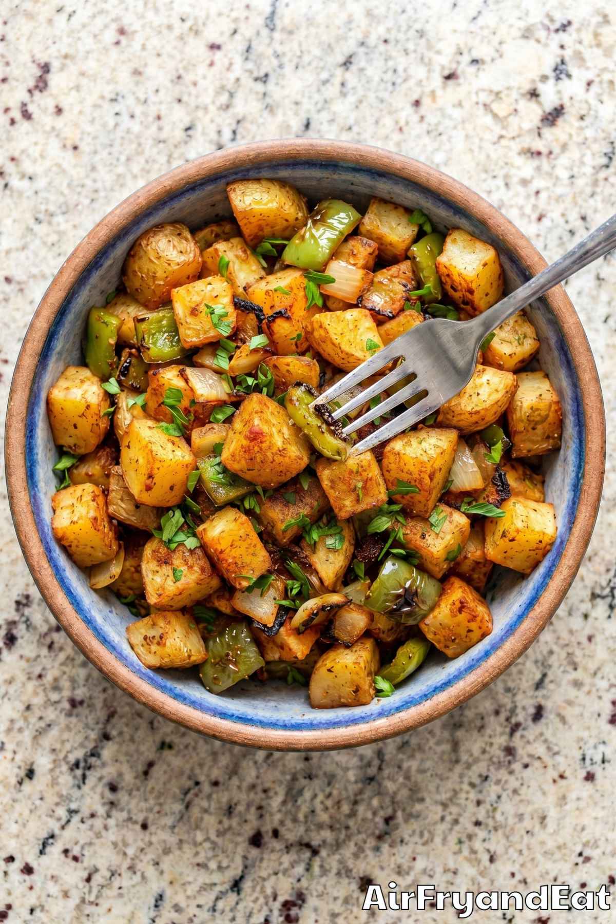 Hearty air fryer home fries side dish