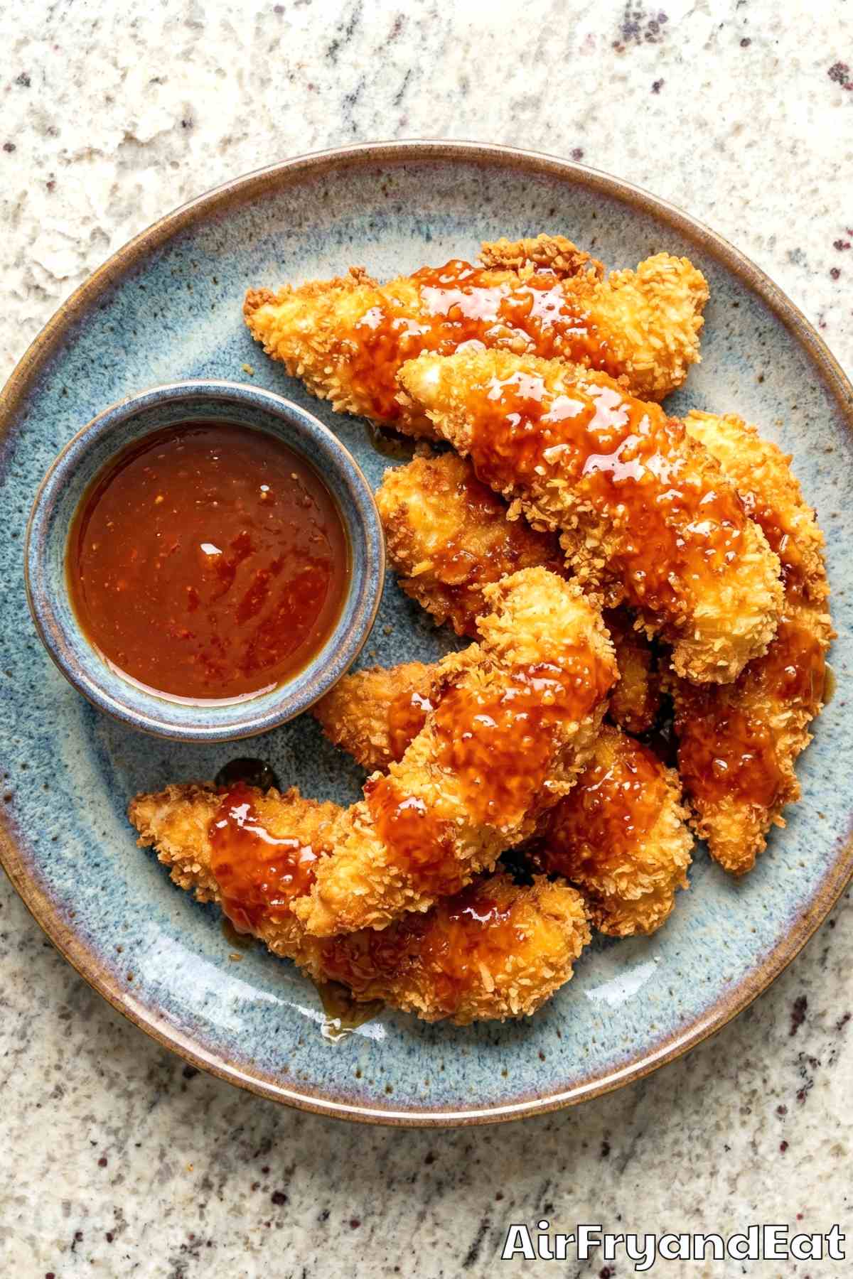 Savory air fryer honey chipotle chicken tenders