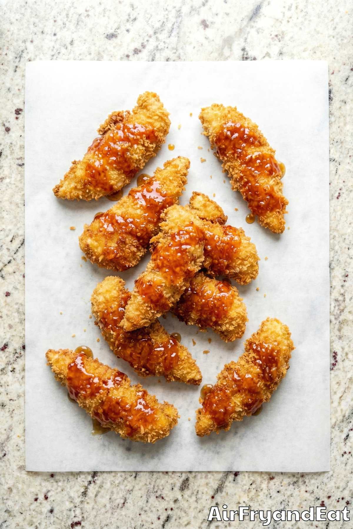 Irresistible honey chipotle chicken tenders plated