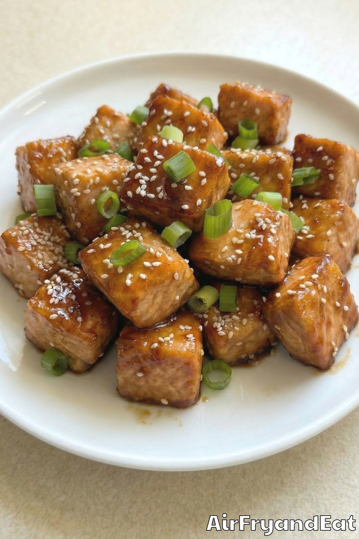 Tender air fryer honey garlic salmon bites