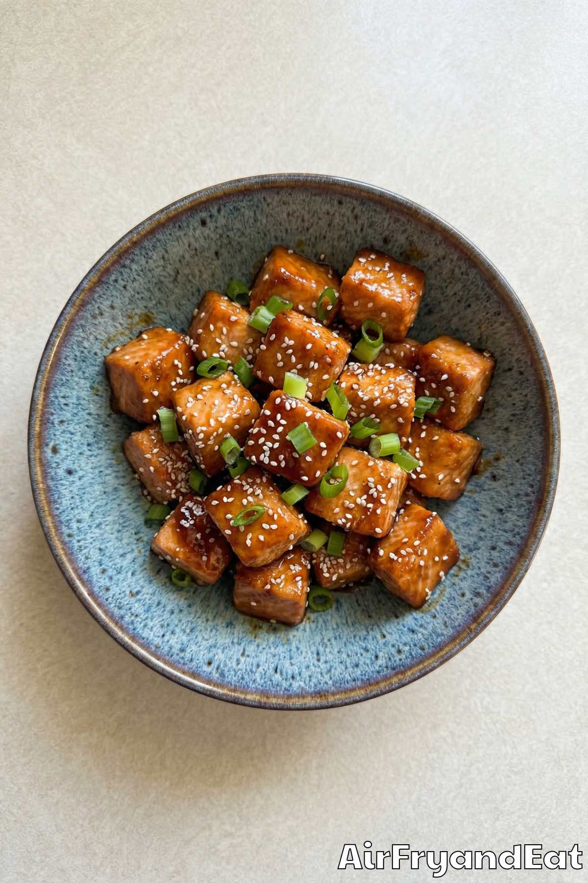 Flavorful air fryer honey garlic salmon