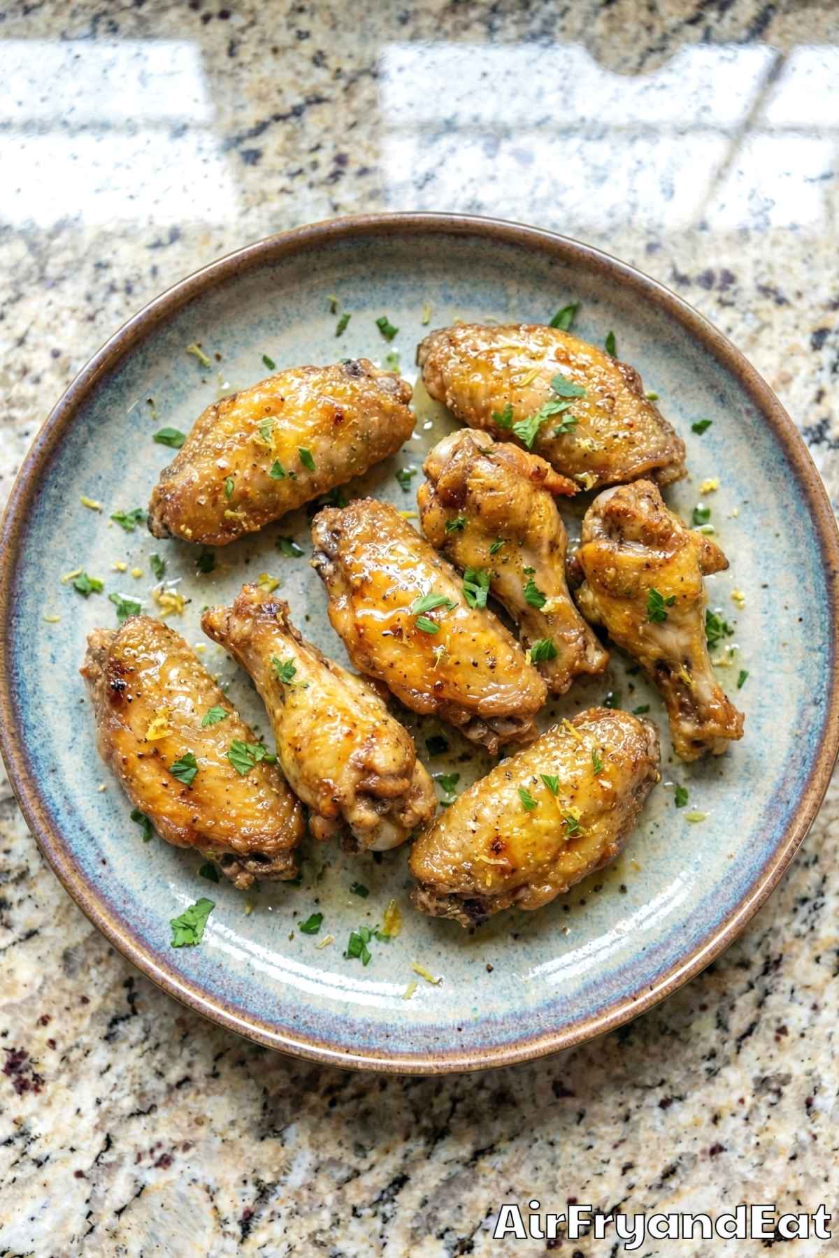 Easy air fryer honey lemon pepper wings