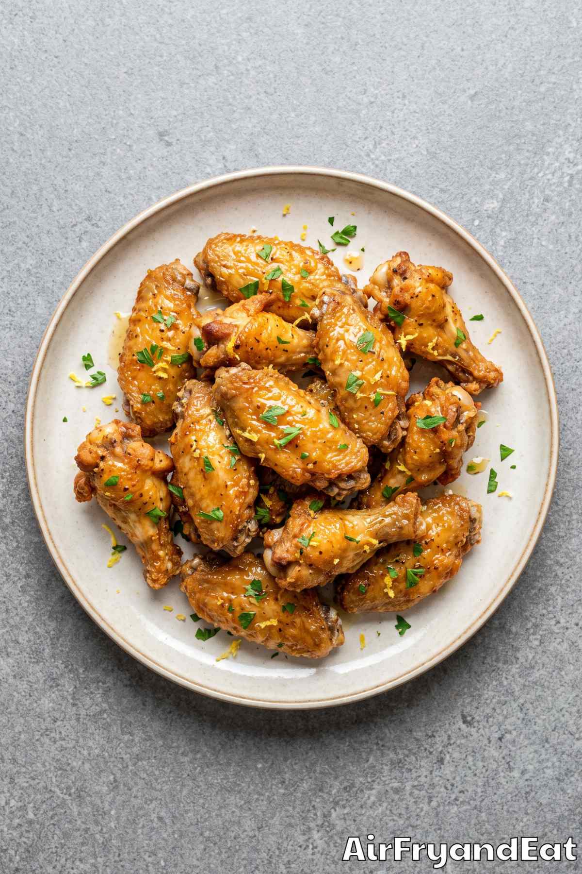 Sticky air fryer lemon pepper wings
