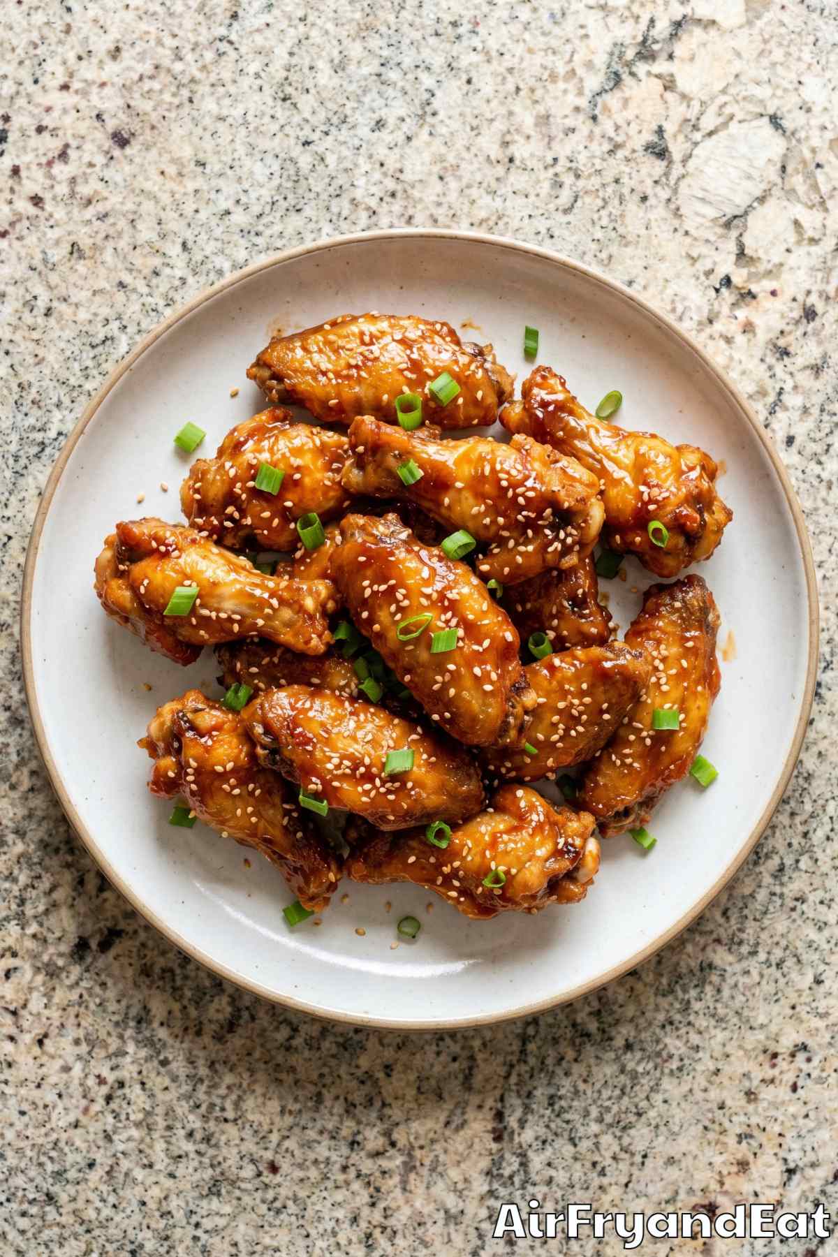 golden honey sriracha chicken wings