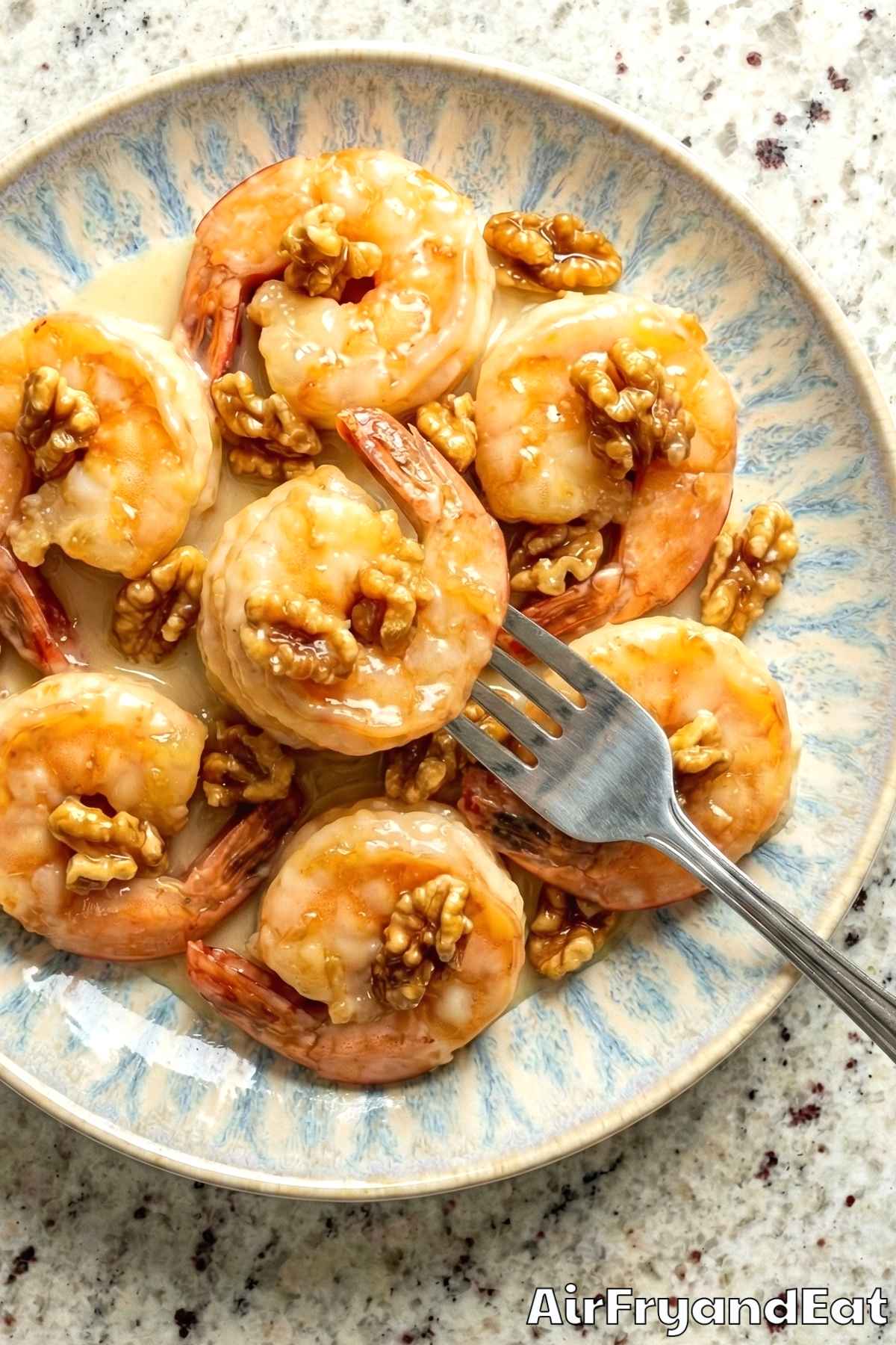 Irresistible air fryer honey walnut shrimp dish