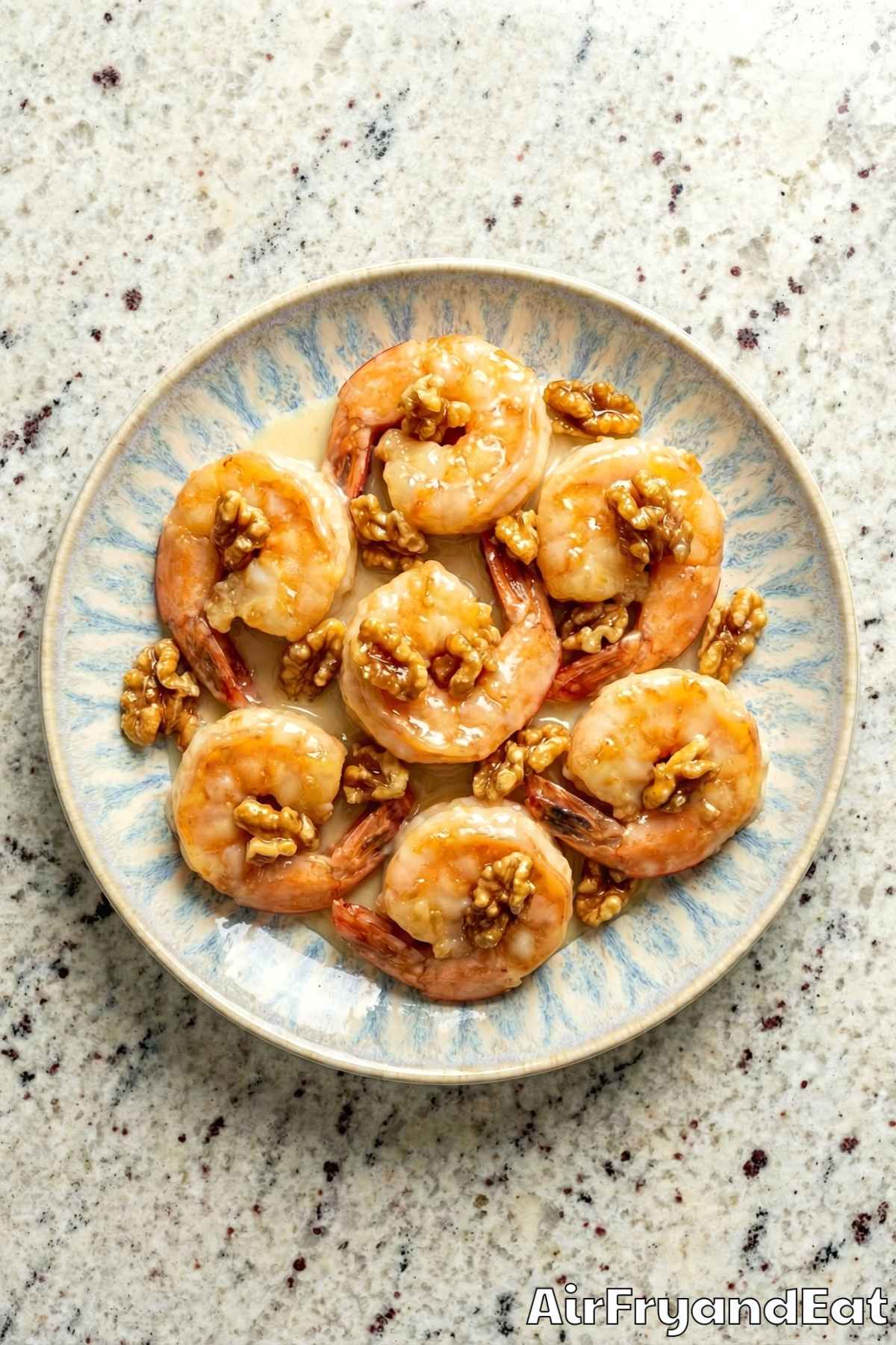 Homemade air fryer honey walnut shrimp