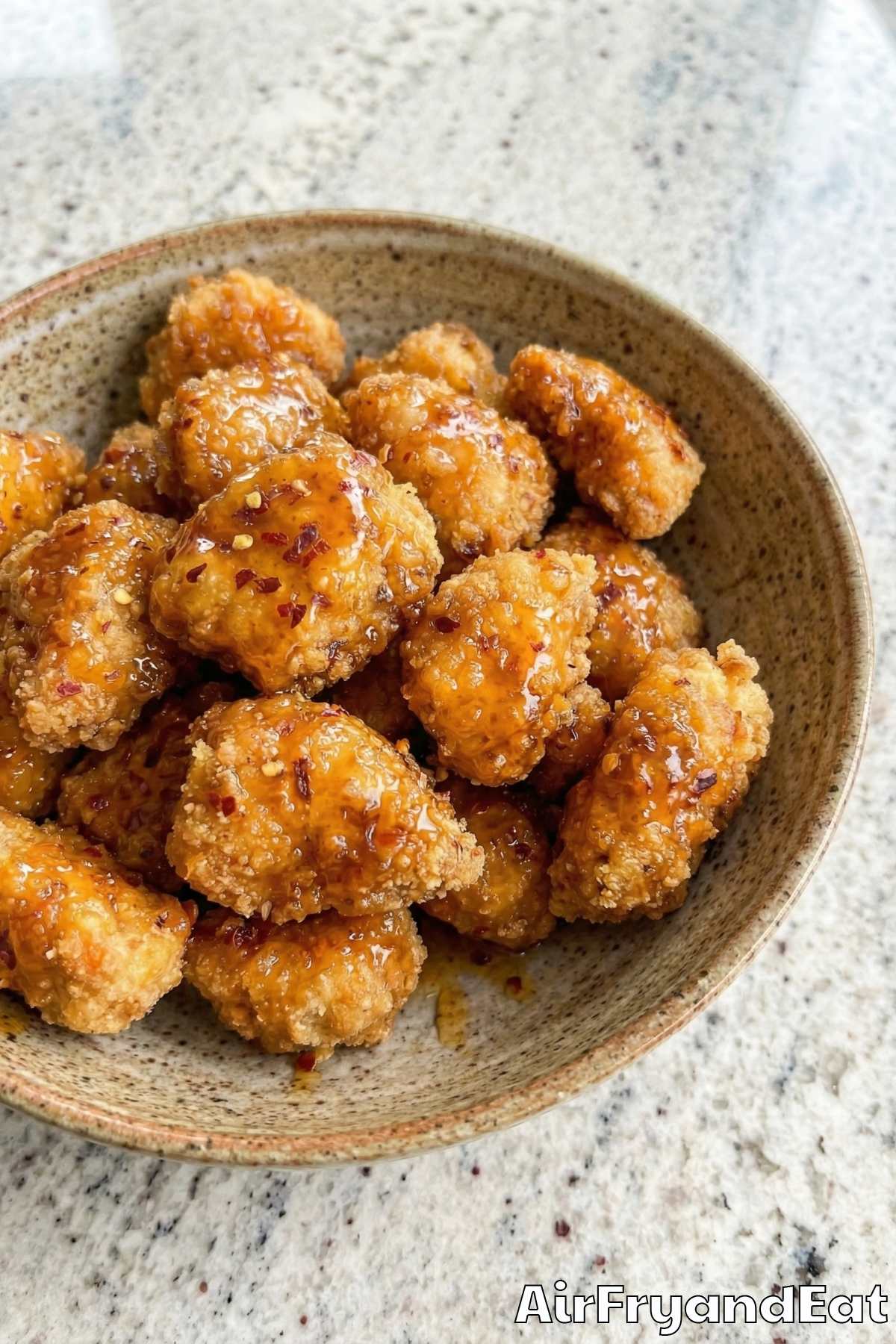 Irresistible air fryer hot honey chicken bites