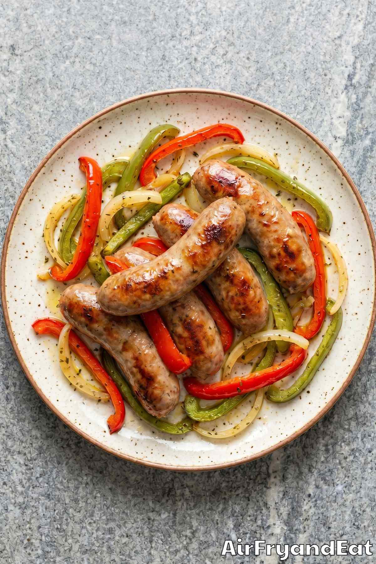 Easy air fryer Italian sausage perfectly cooked