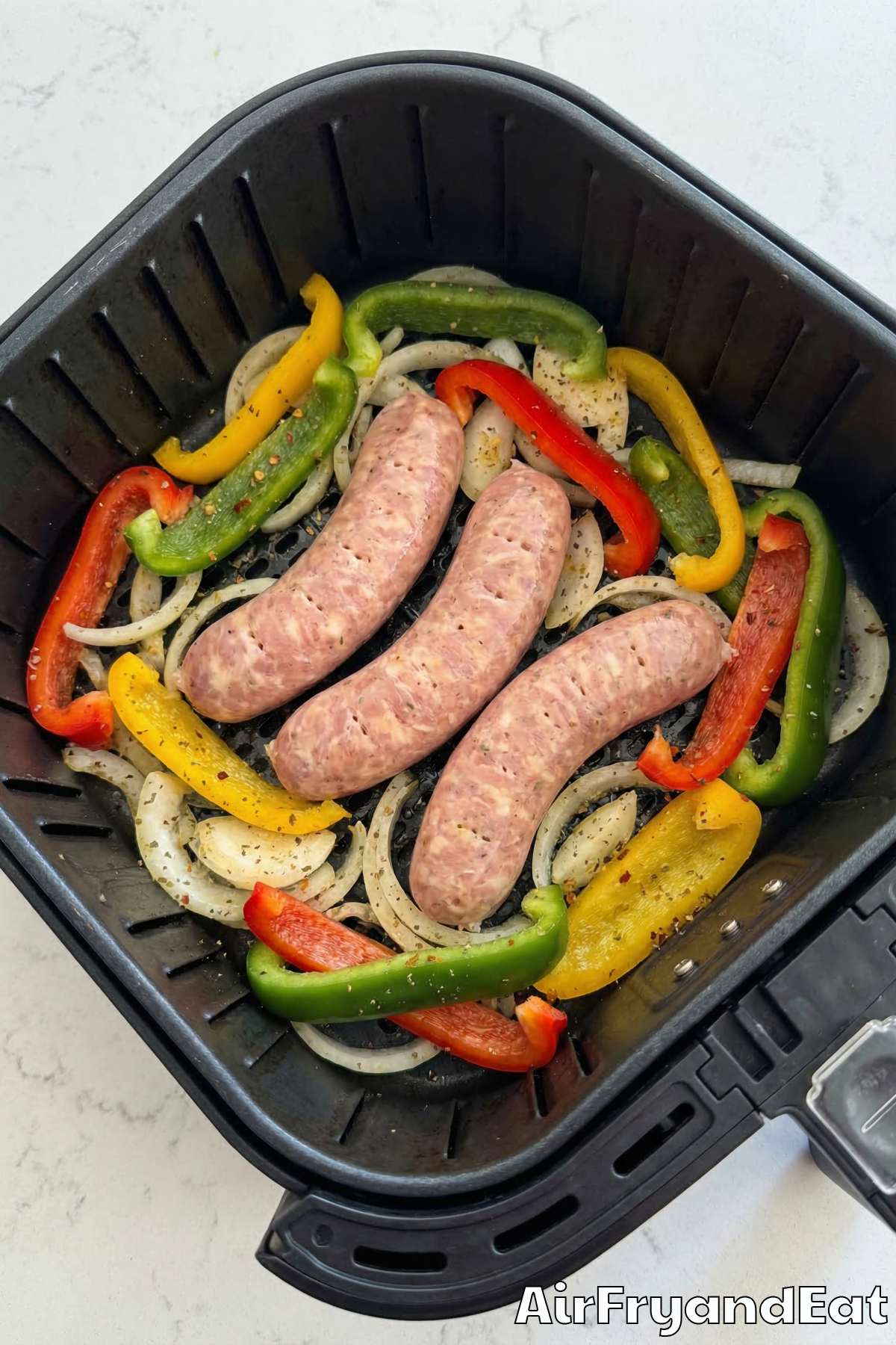 Air Fryer Italian Sausage & Peppers Step 3