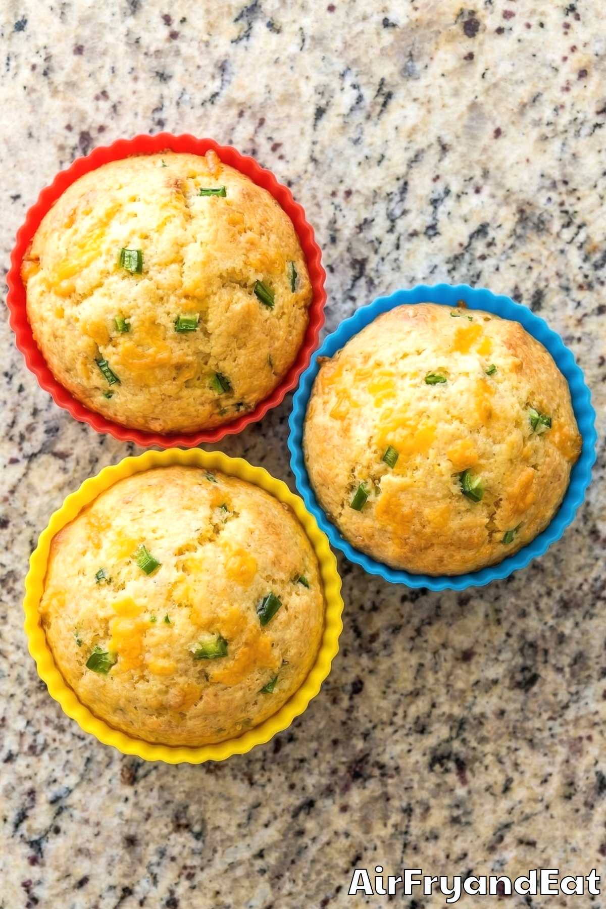 Easy air fryer jalapeno cornbread muffins