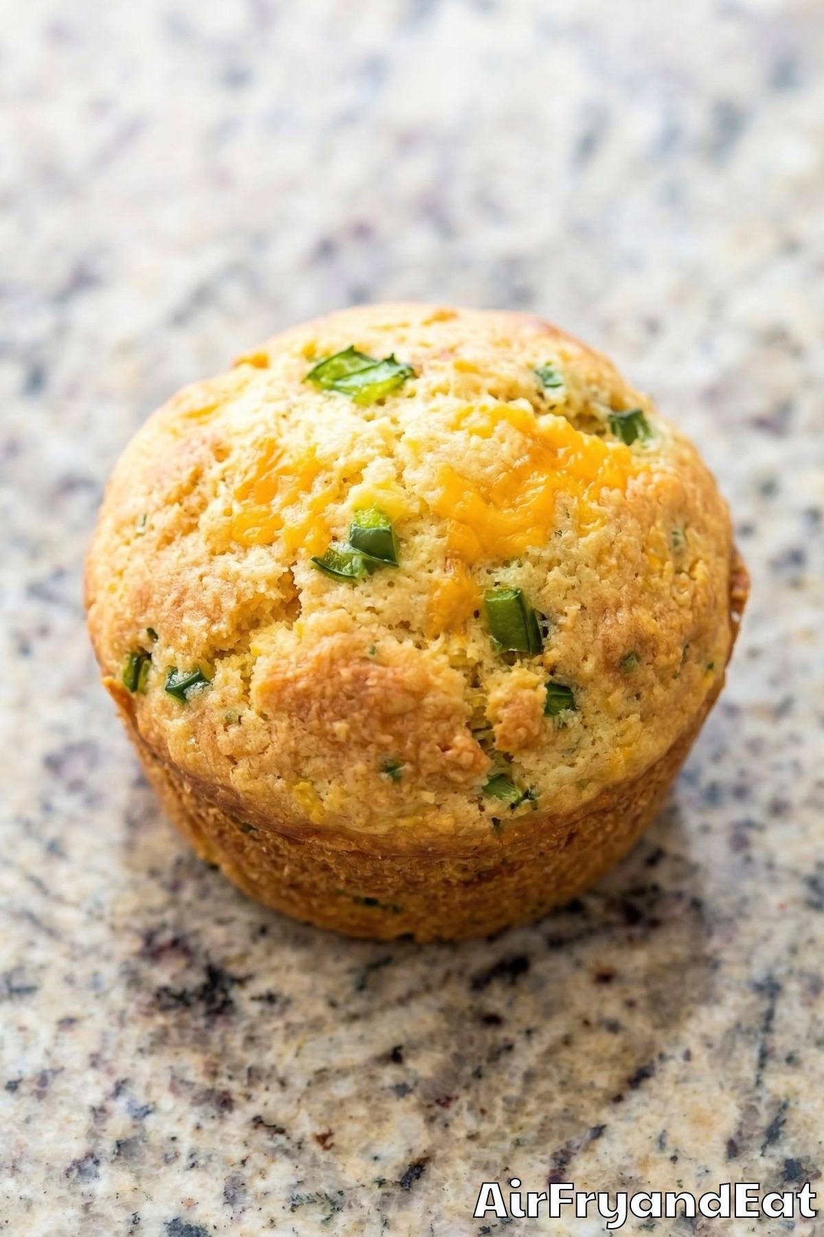 Rustic air fryer cheddar cornbread muffins