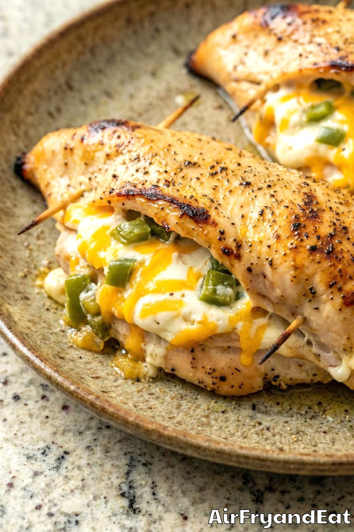 Easy air fryer jalapeno popper chicken breasts