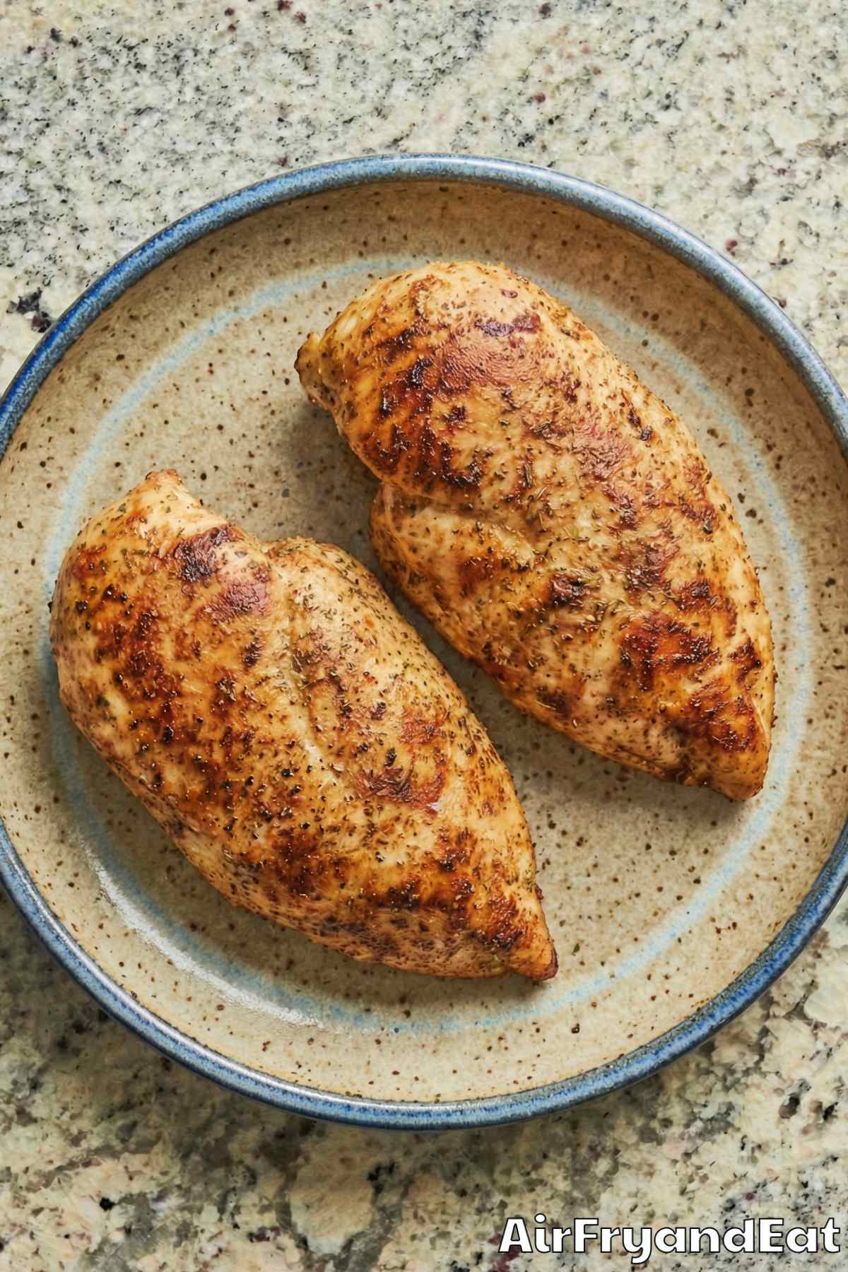 Succulent air fryer juicy chicken breast