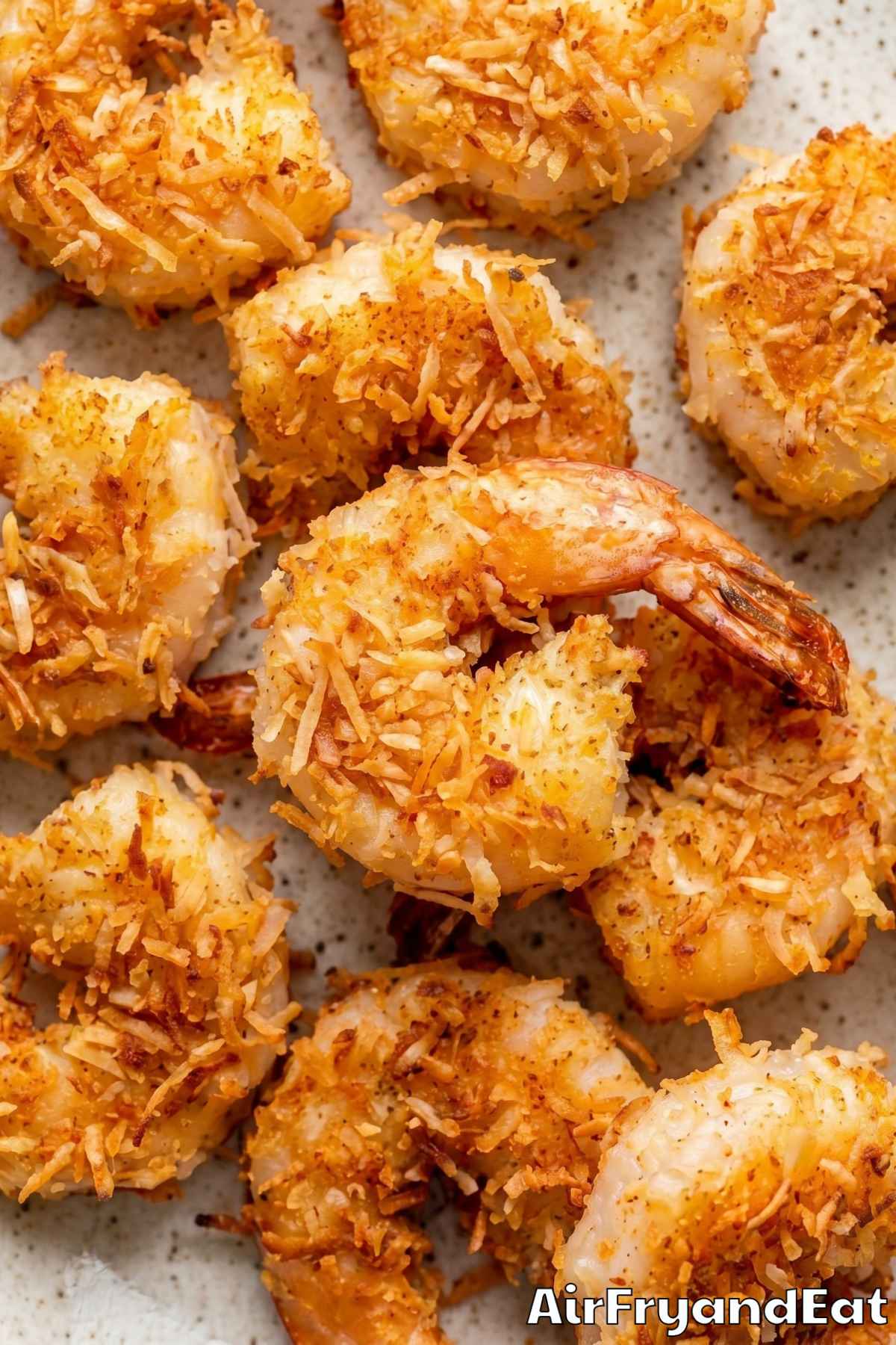 Tender air fryer keto coconut shrimp