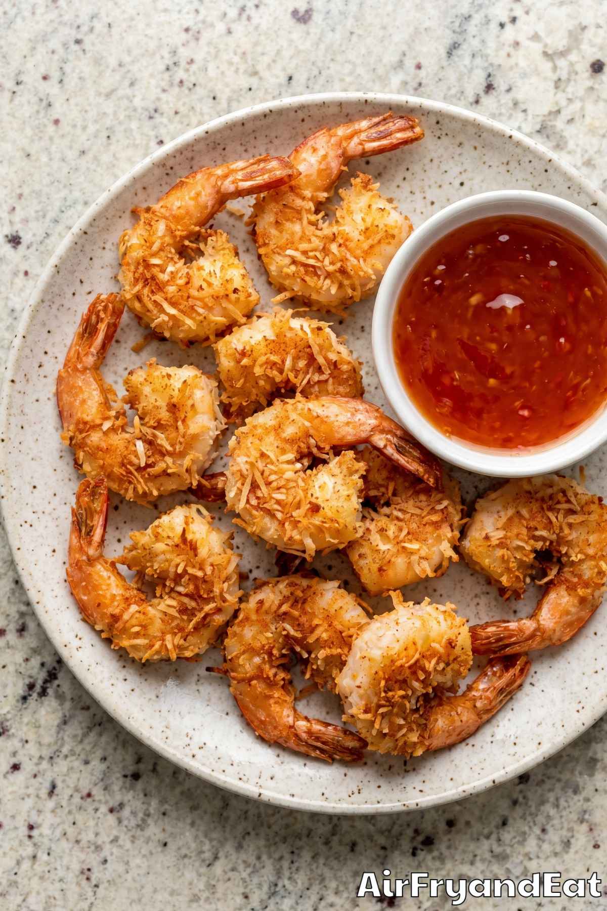 Easy air fryer keto coconut shrimp platter