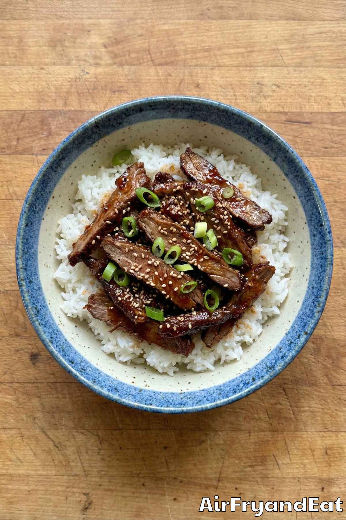 Irresistible air fryer Korean BBQ beef bowl