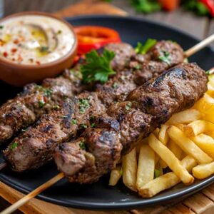 air fryer lamb kebab