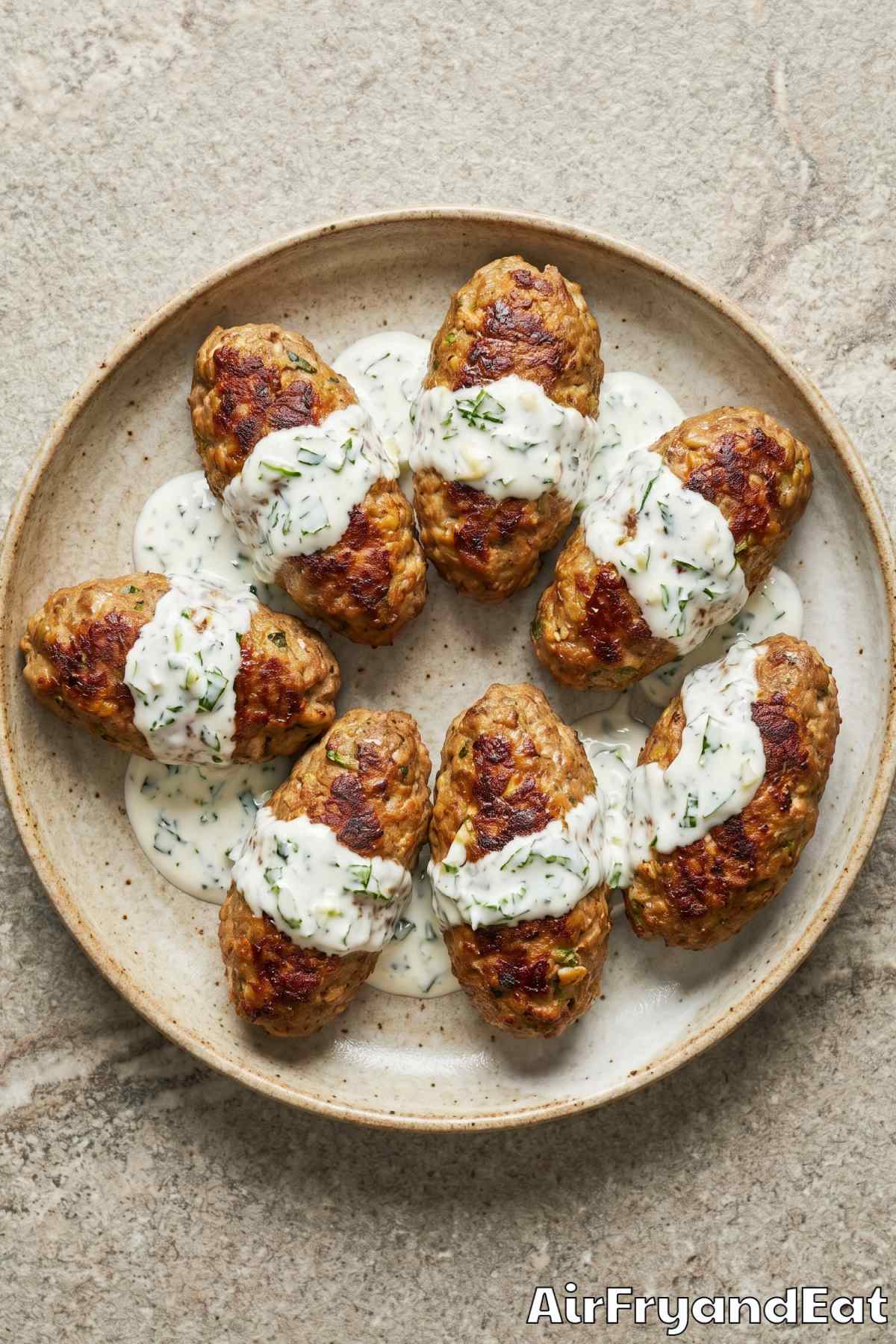 Flavorful air fryer lamb kebab on skewers