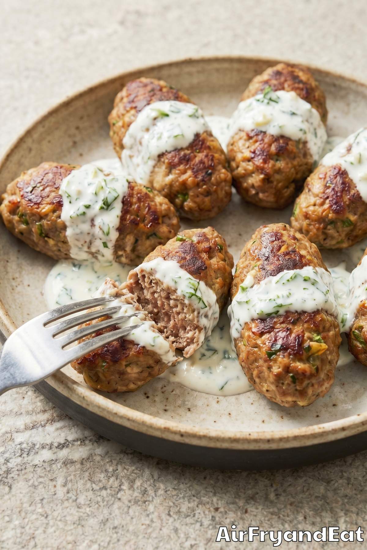 Mouthwatering air fryer lamb kebab dish