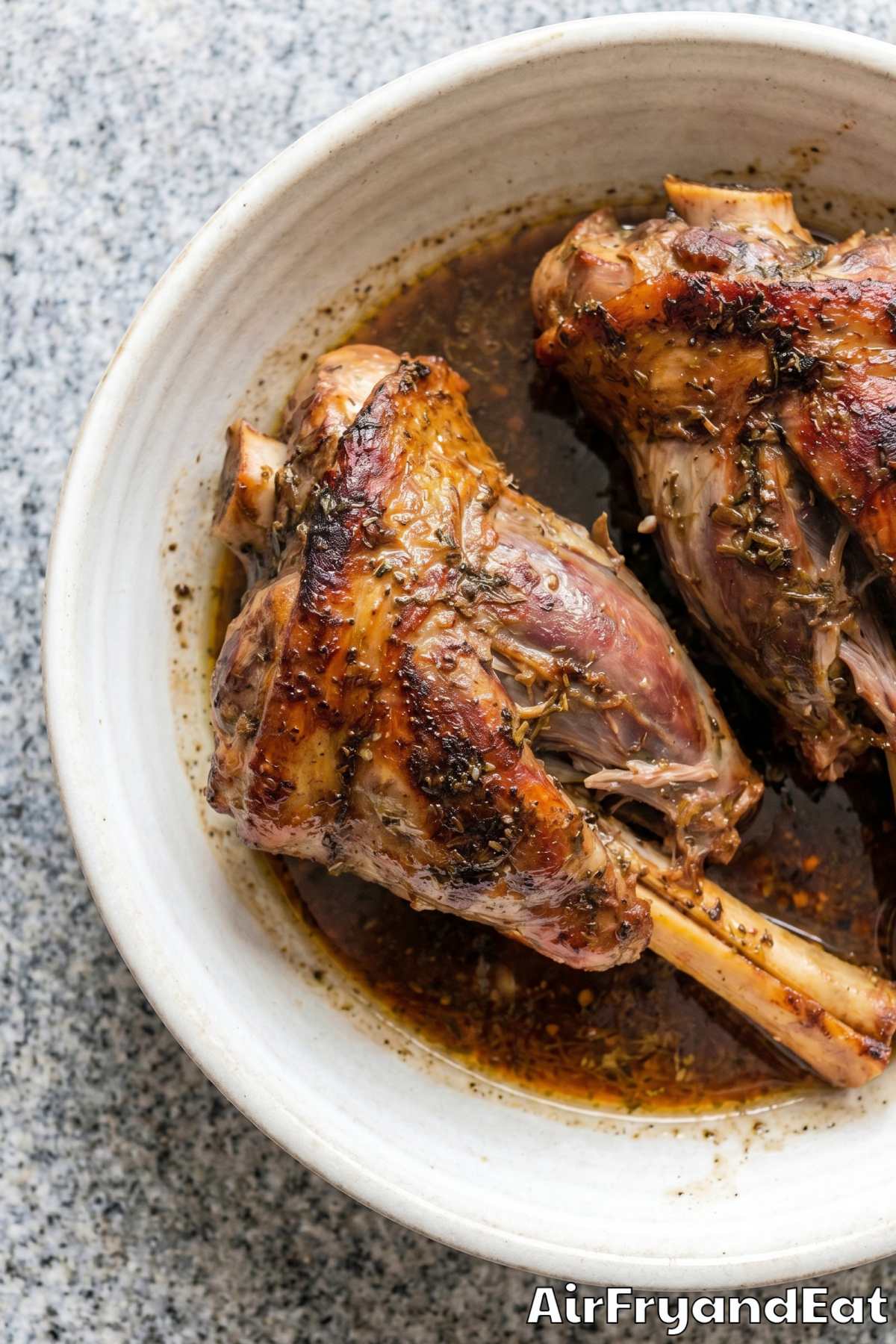 savory lamb shanks made in air fryer