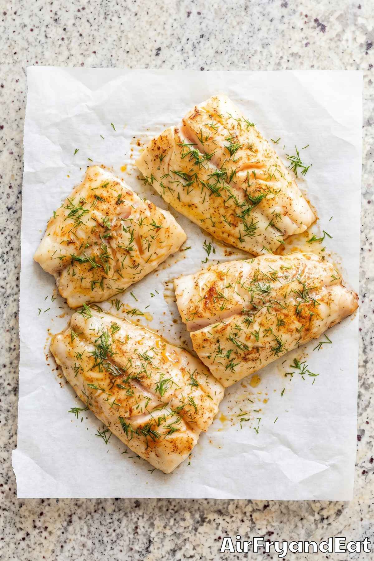 Tender lemon butter cod fillets