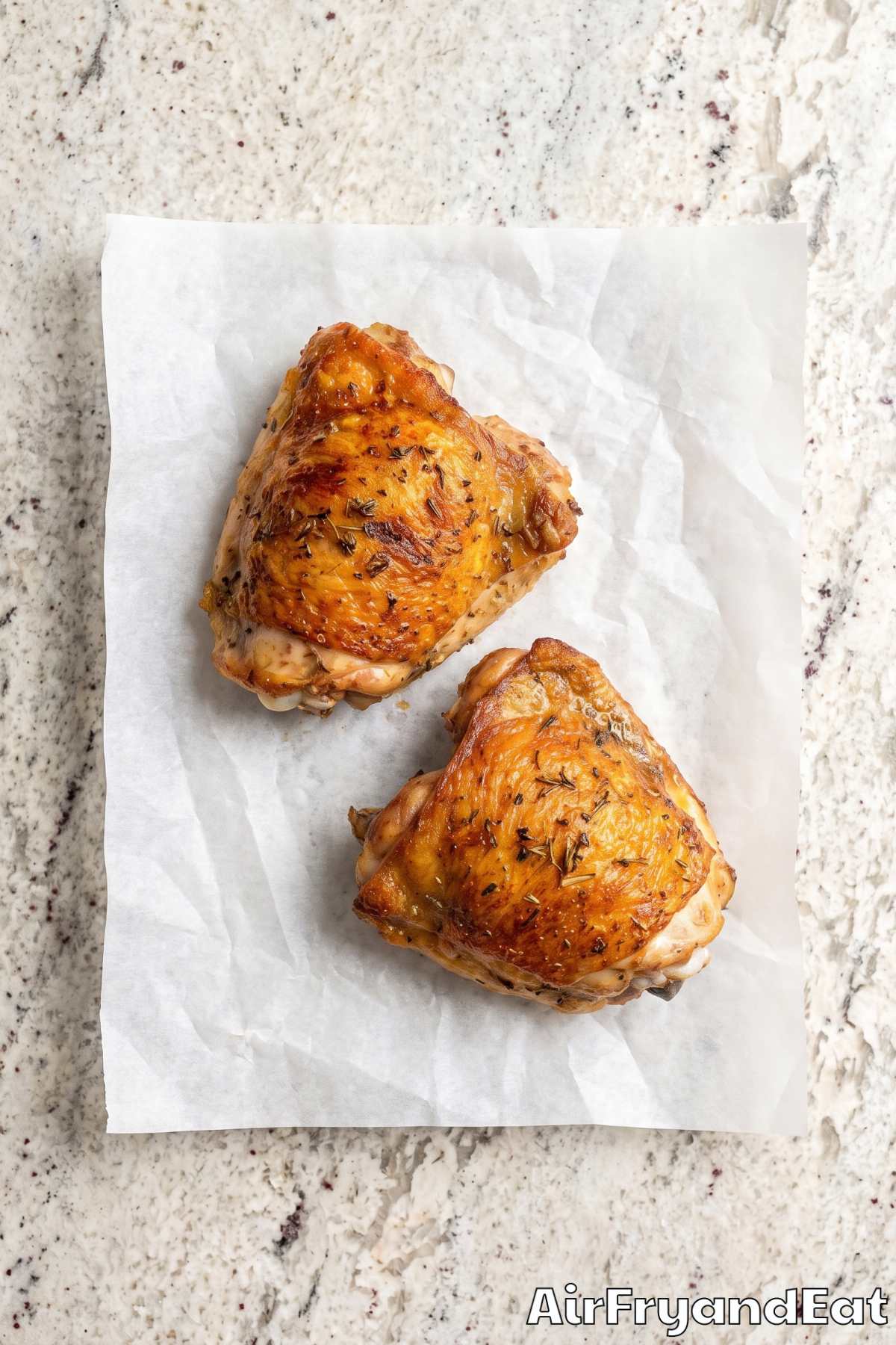 Juicy air fryer chicken thighs