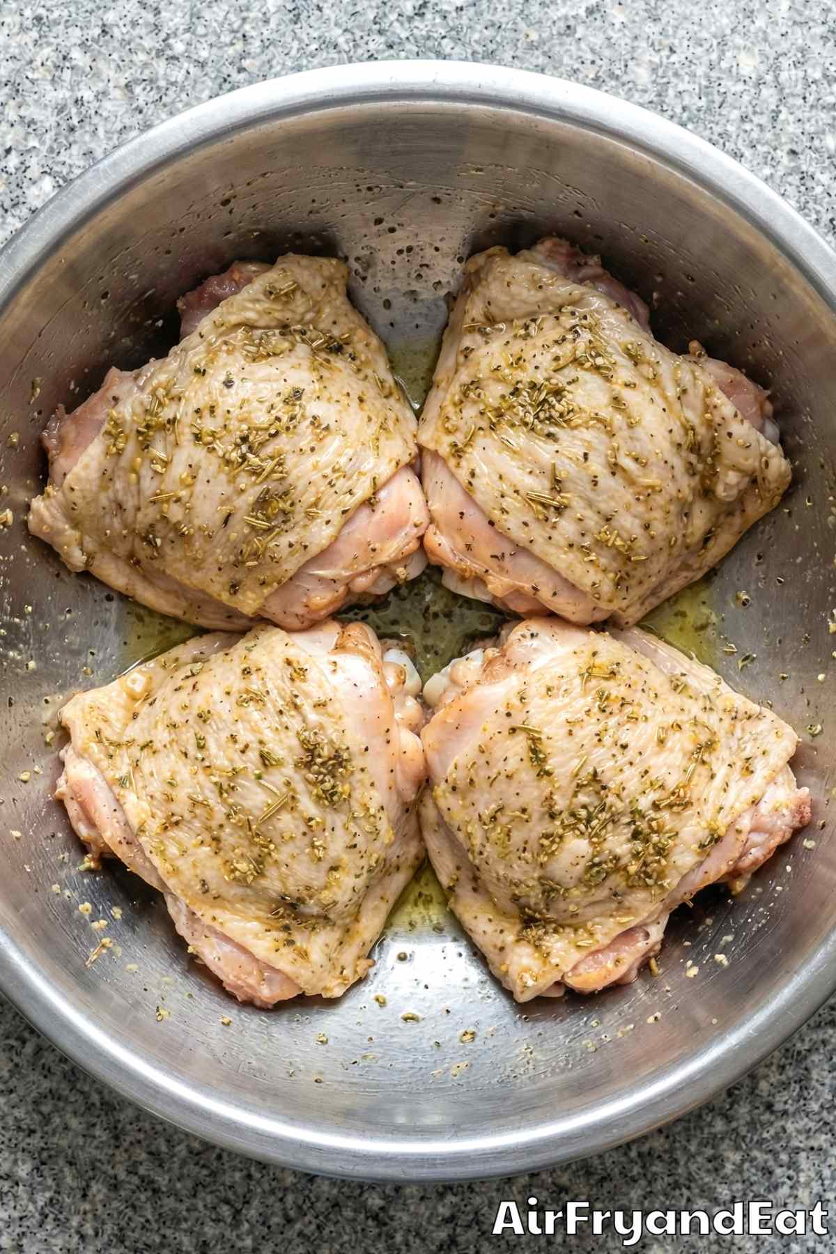 Air Fryer Lemon Herb Roasted Chicken Thighs Step 3
