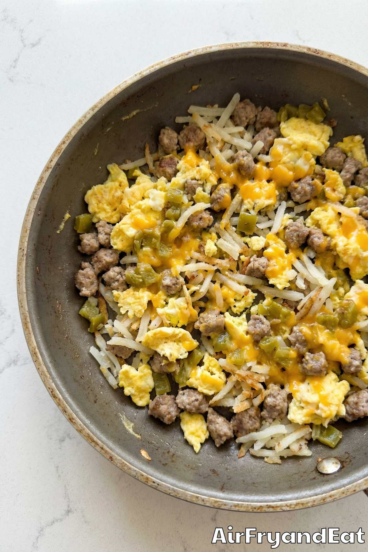 Air Fryer Loaded Breakfast Burritos Step 1