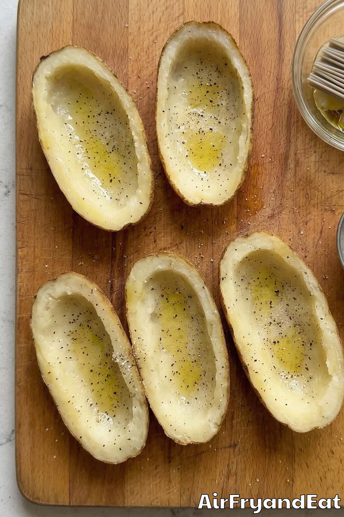 Air Fryer Loaded Potato Skins Step 2