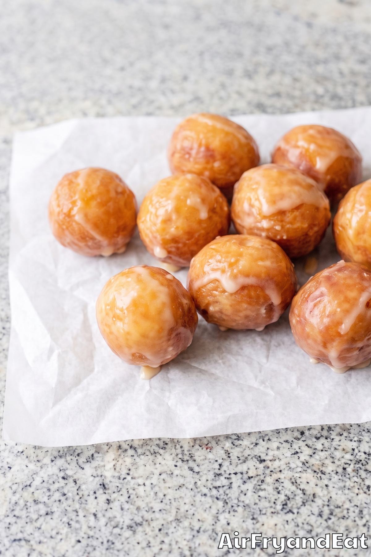 Air fryer maple glazed donut holes