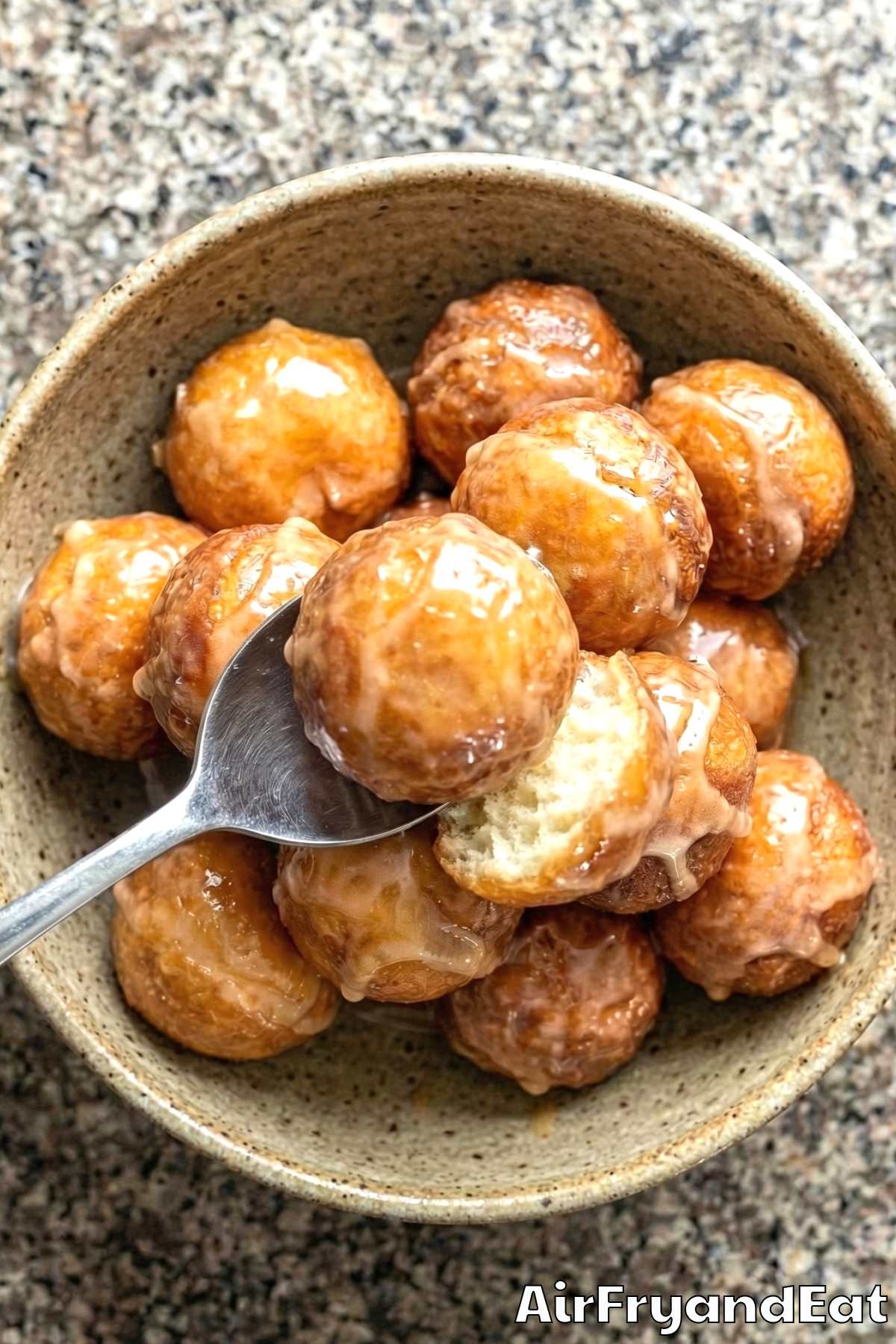 Irresistible maple glazed air fryer donut holes