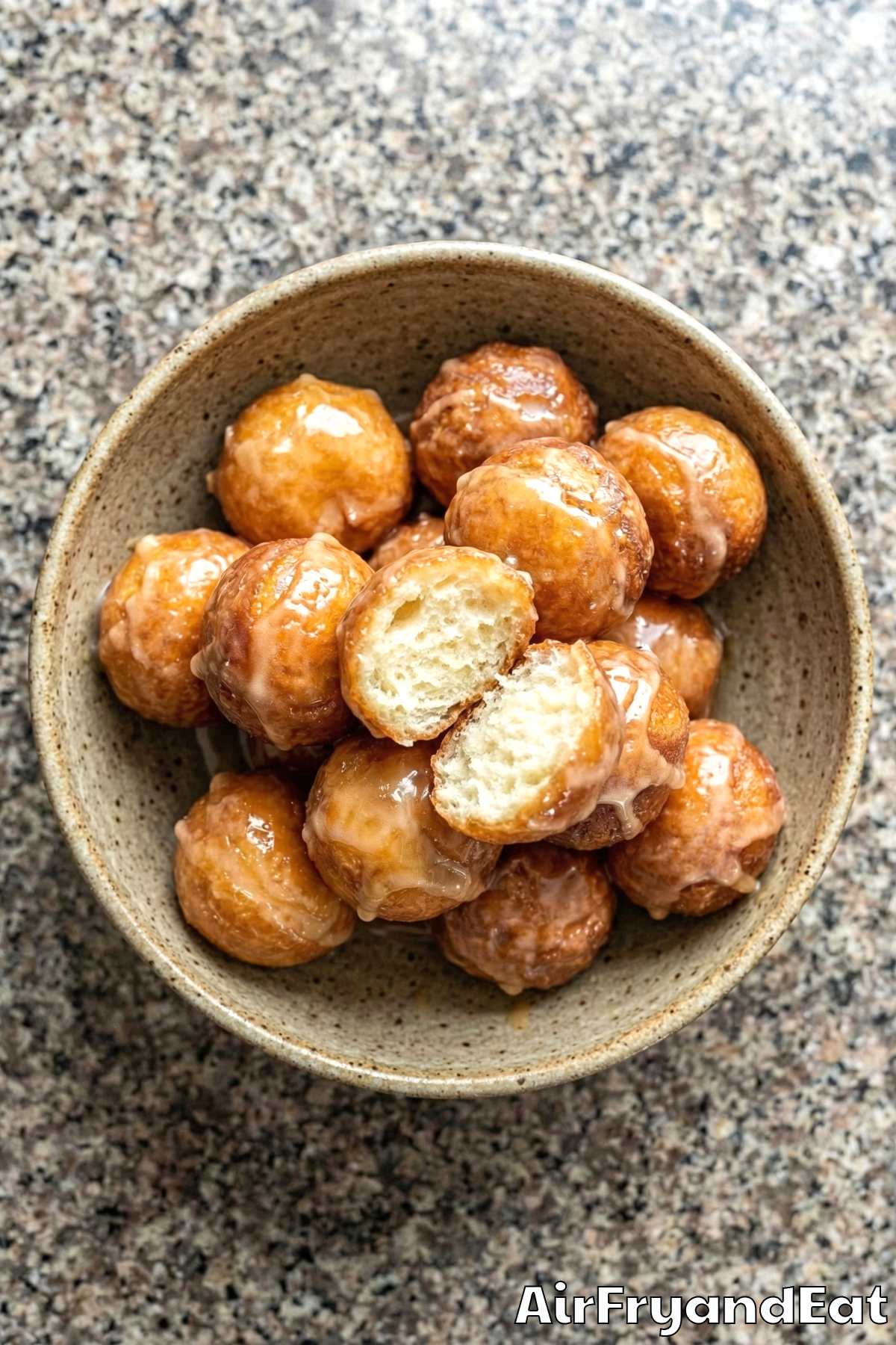 Tender air fryer maple glazed donut holes