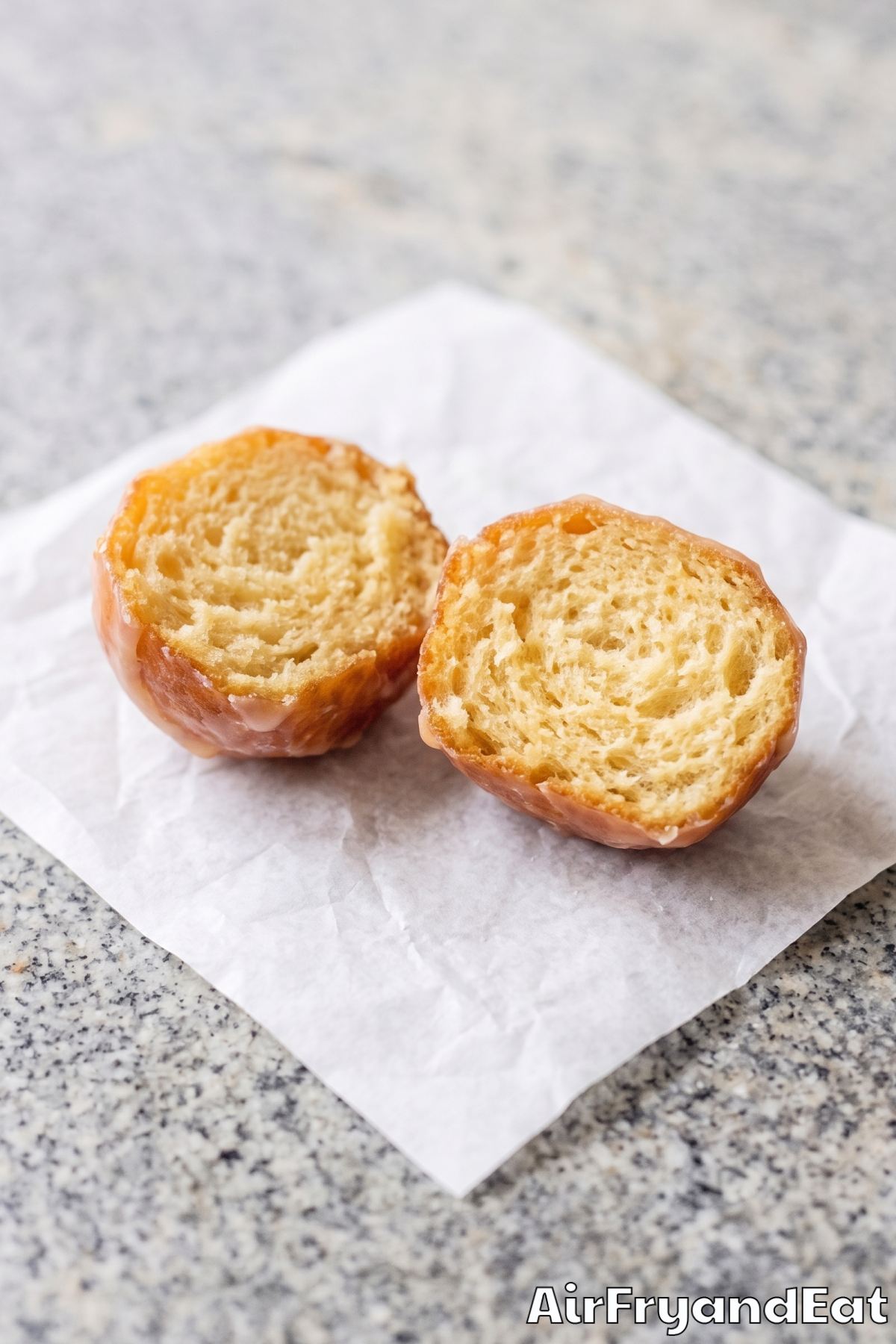 Fluffy maple glazed donut holes