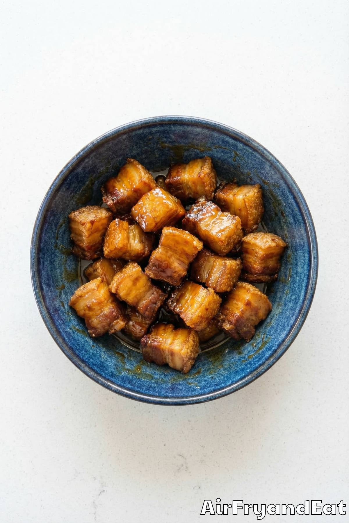 Air Fryer Maple Glazed Pork Belly Bites Step 4